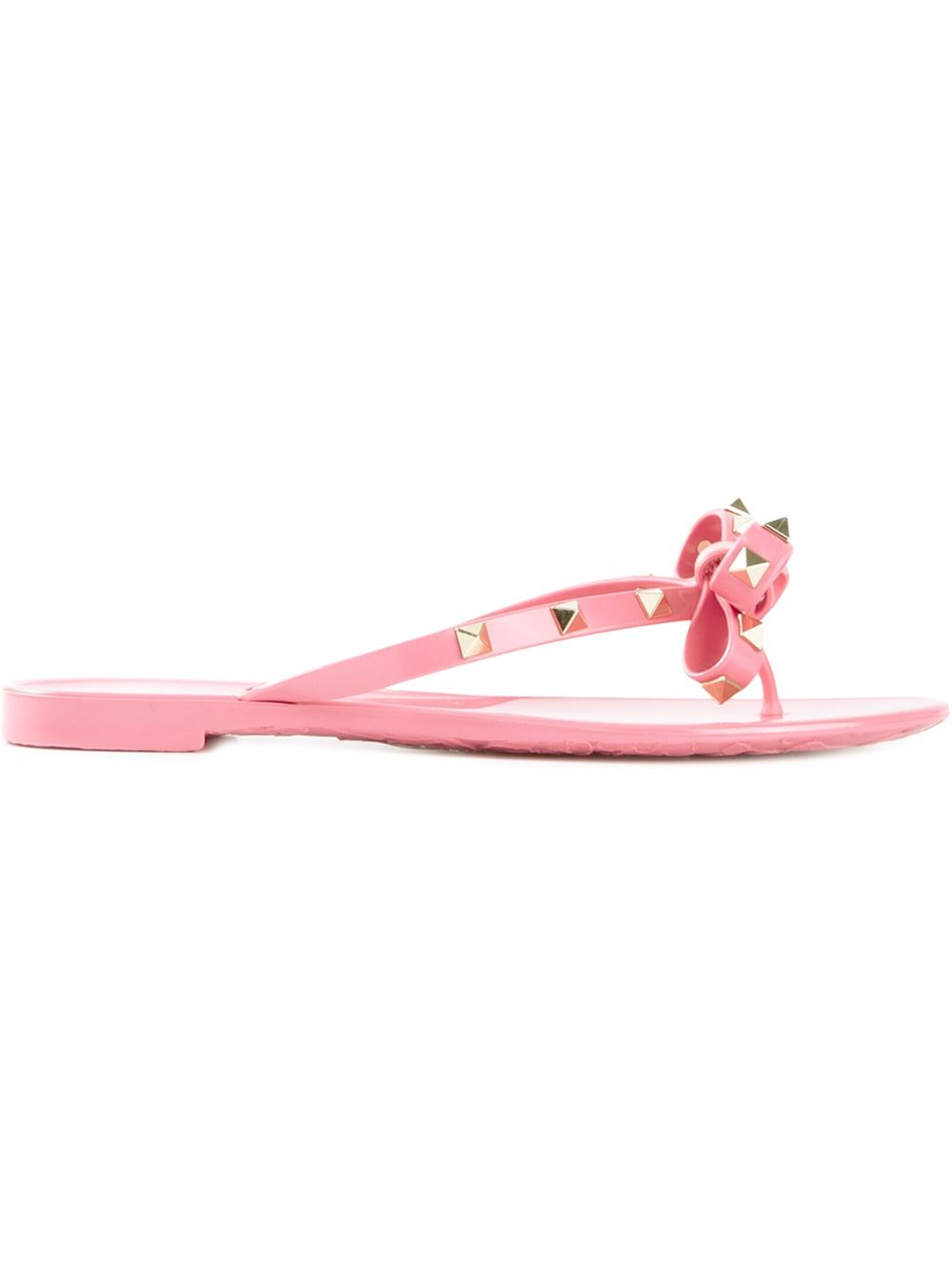 Lyst - Valentino Rockstud Flip Flops In Pink-7578