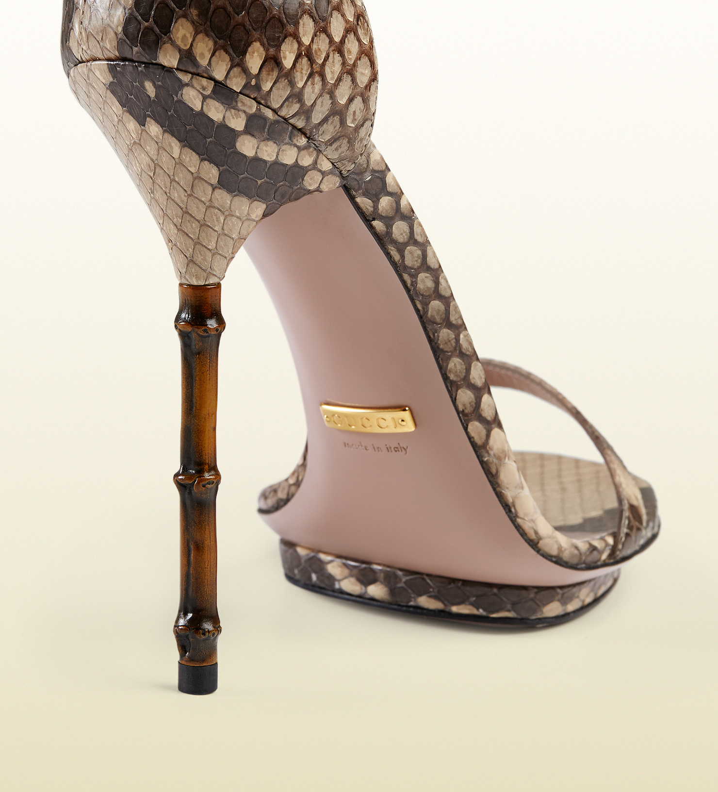 gucci python heels