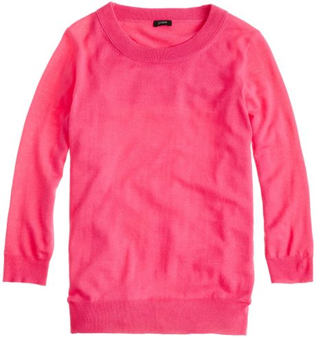 J.crew Tippi Sweater in Pink (shocking pink) | Lyst