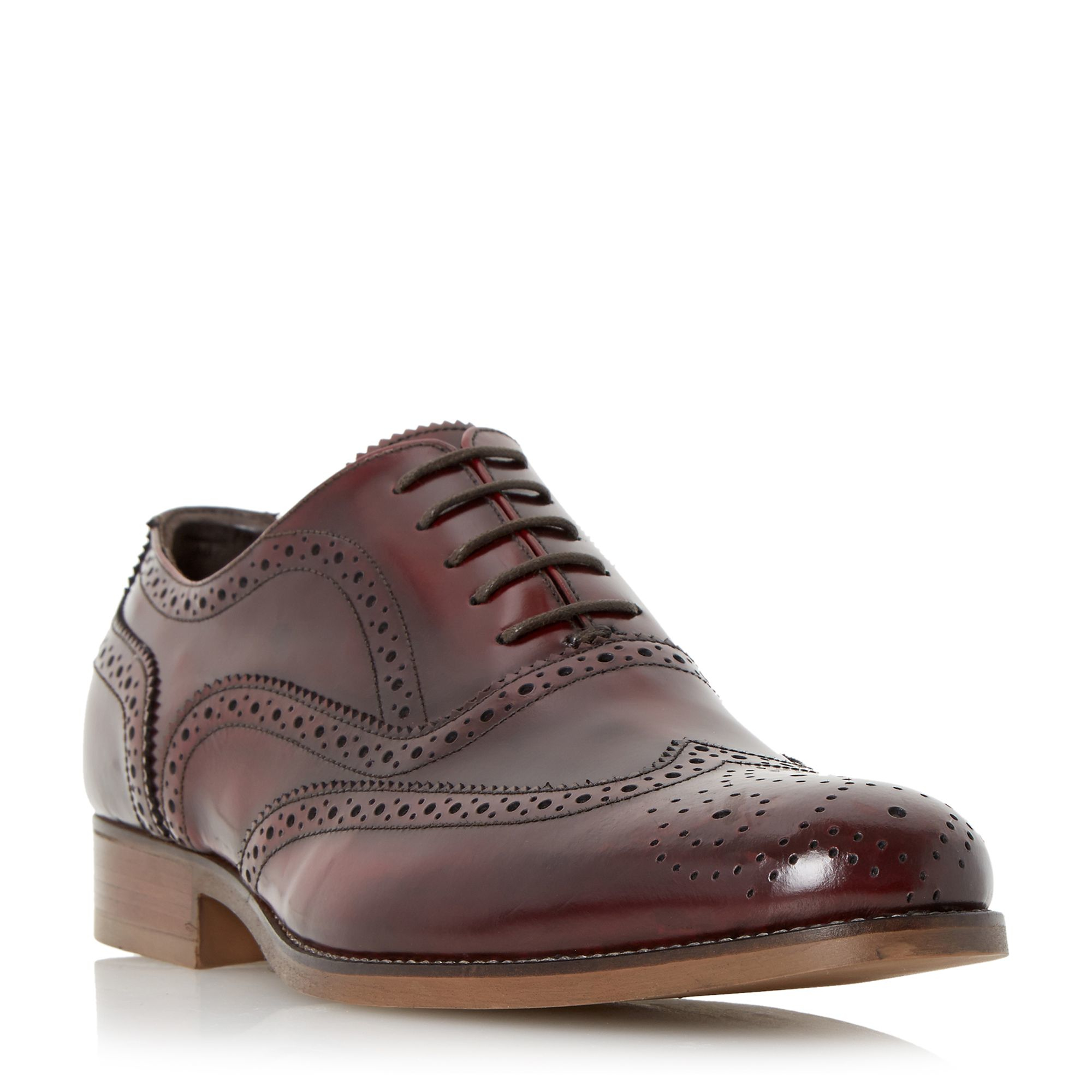Bertie Rogue Patent Brogue Shoes in Red for Men Lyst