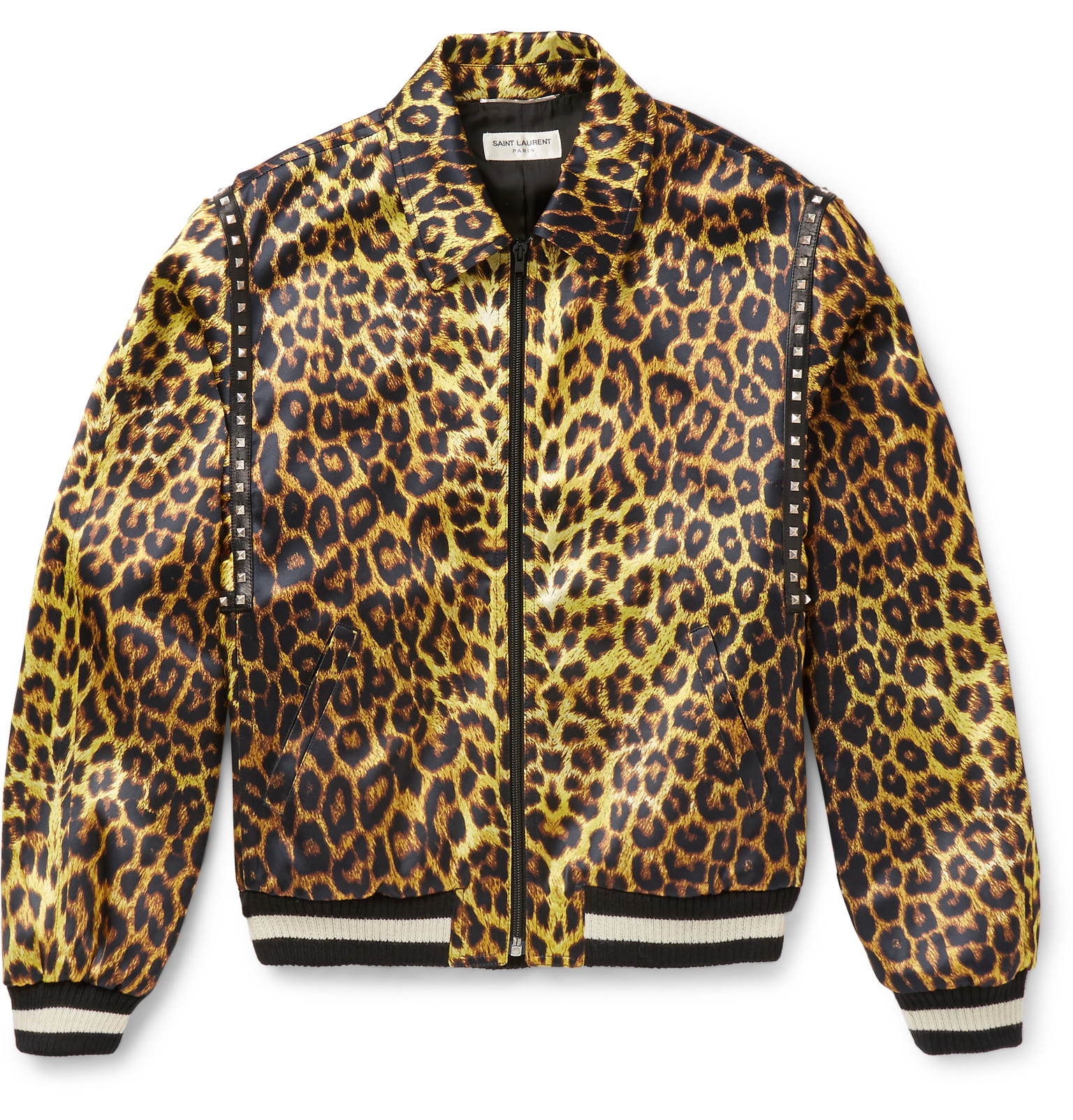 ysl leopard jacket