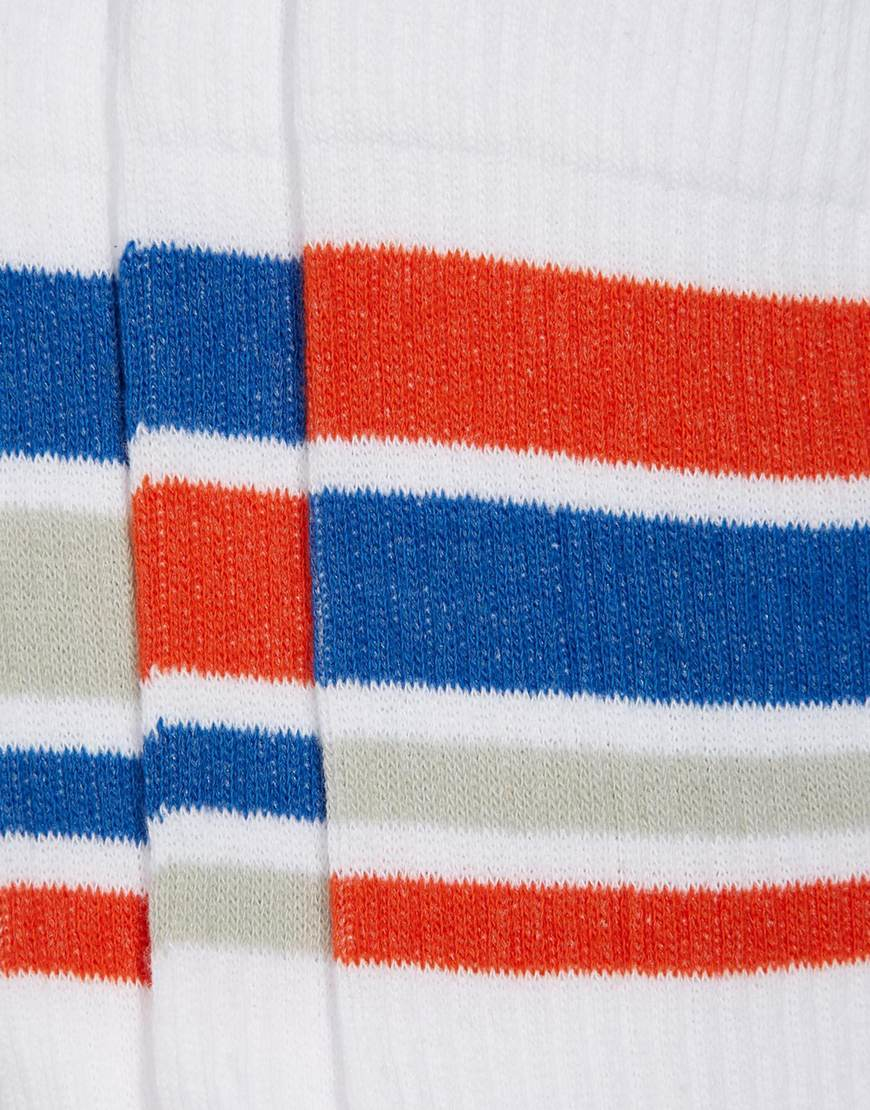 asos 3 pack sports style socks with block stripes in white for lyst asos 3 pack sports style socks with block stripes in white for lyst