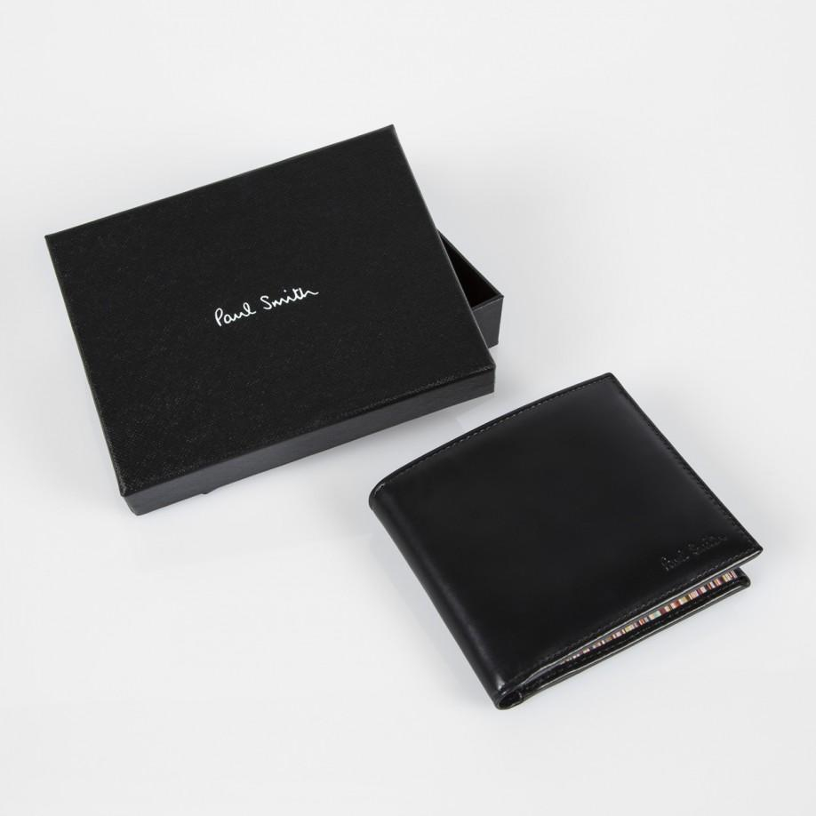 PAUL SMITH MINI "Graphic Edge" Leather Print Credit Card Case wallet