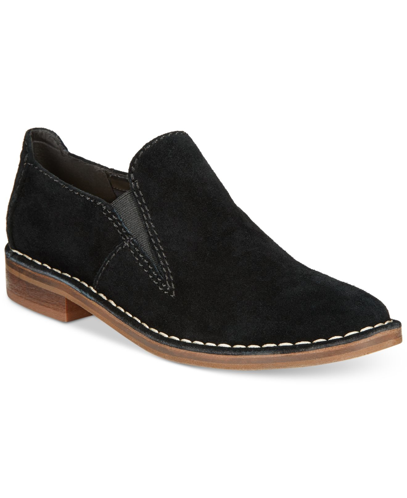 clarks black suede flats