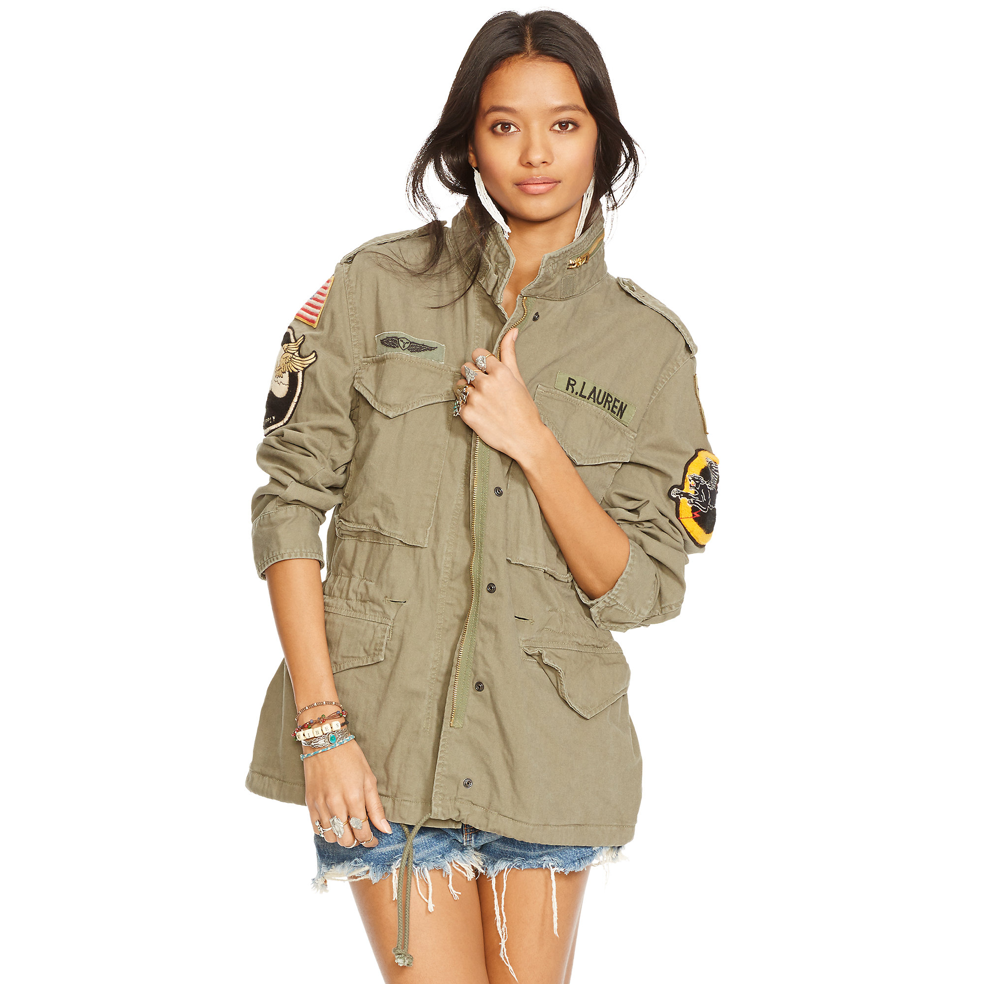 Denim & Supply Ralph Lauren Military Patches Field Jacket in Green | Lyst