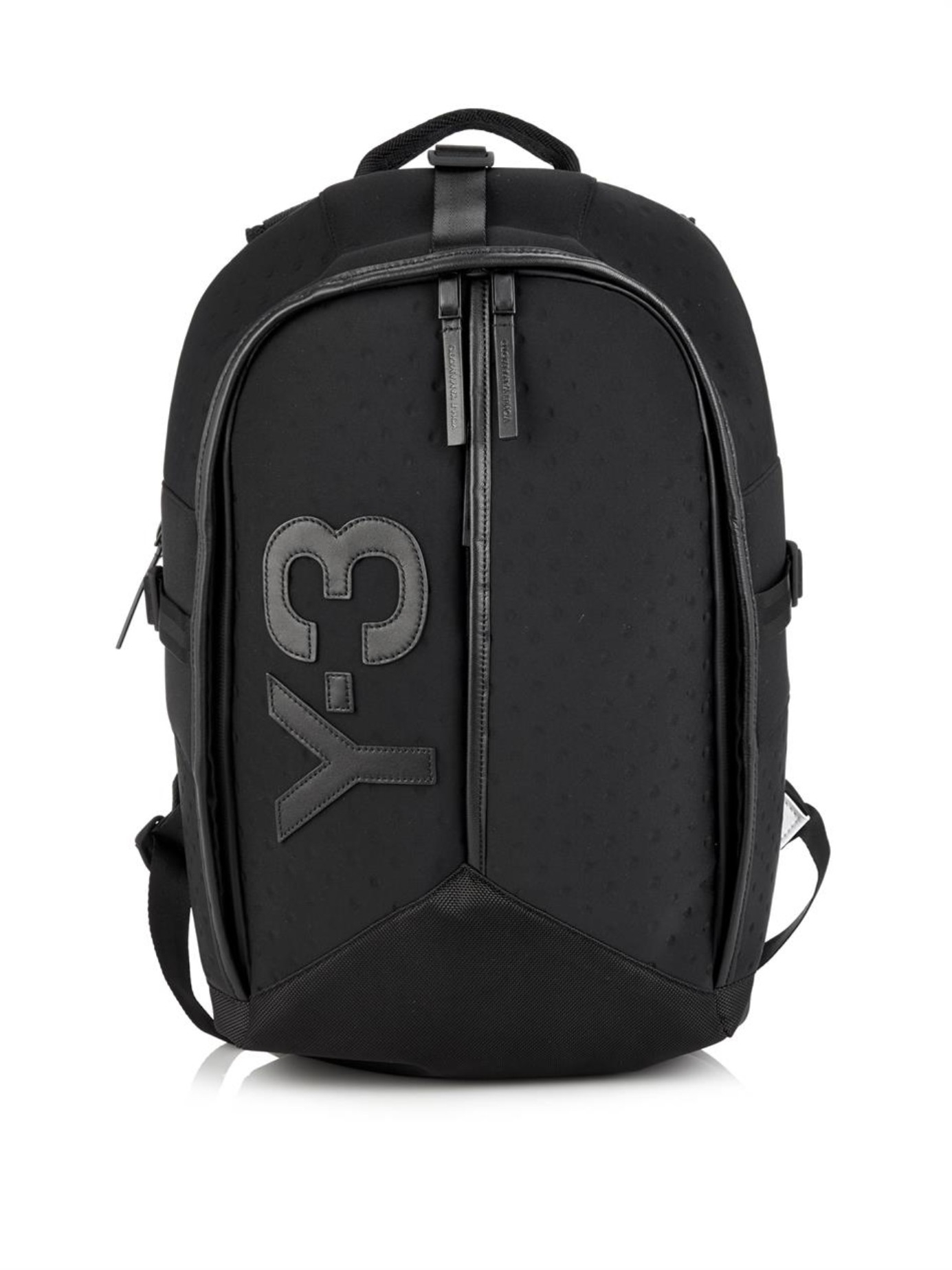 Y-3 Textured Neoprene Backpack in Black for Men | Lyst