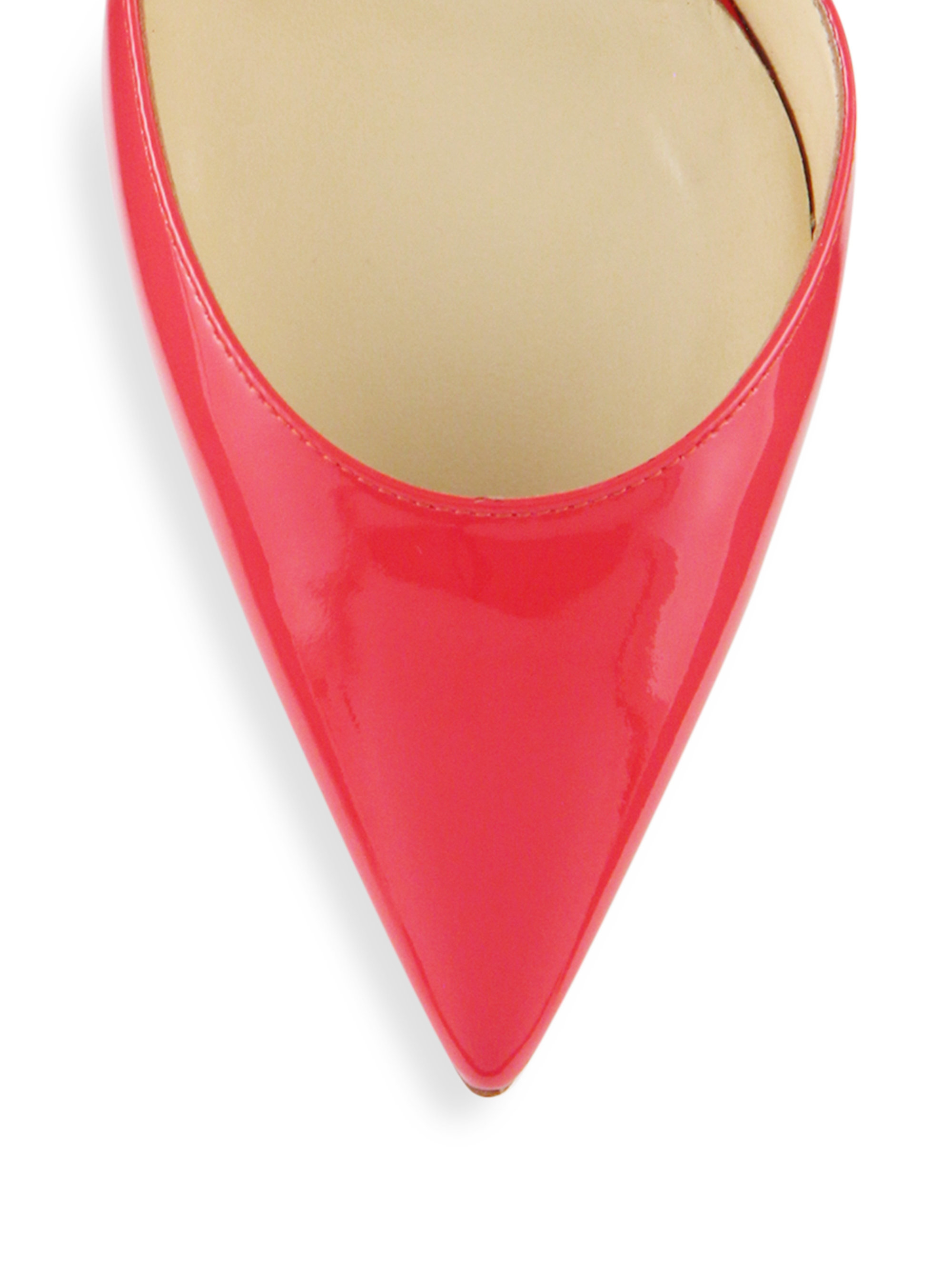 christian louboutin usa - Christian louboutin Iriza Patent Leather Half D\u0026#39;orsay Pumps in Red ...