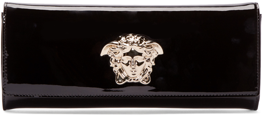 versace black clutch