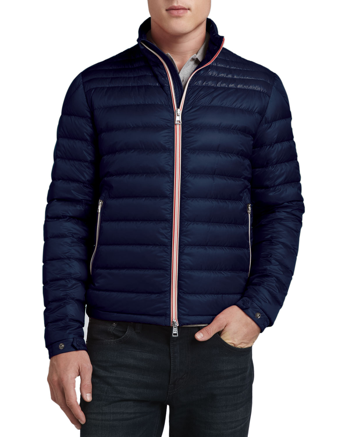 Moncler Daniel Lightweight Puffer Jacket Dark Navy in Blue for Men ...