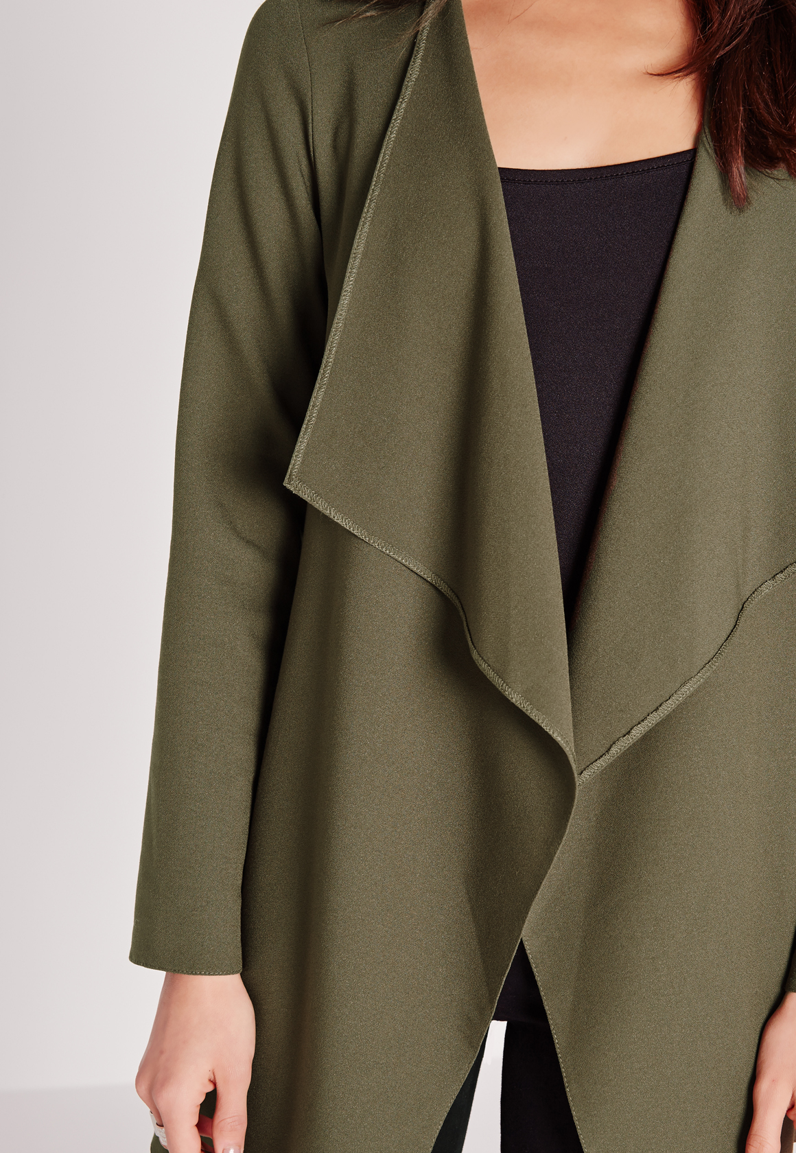 khaki green waterfall jacket