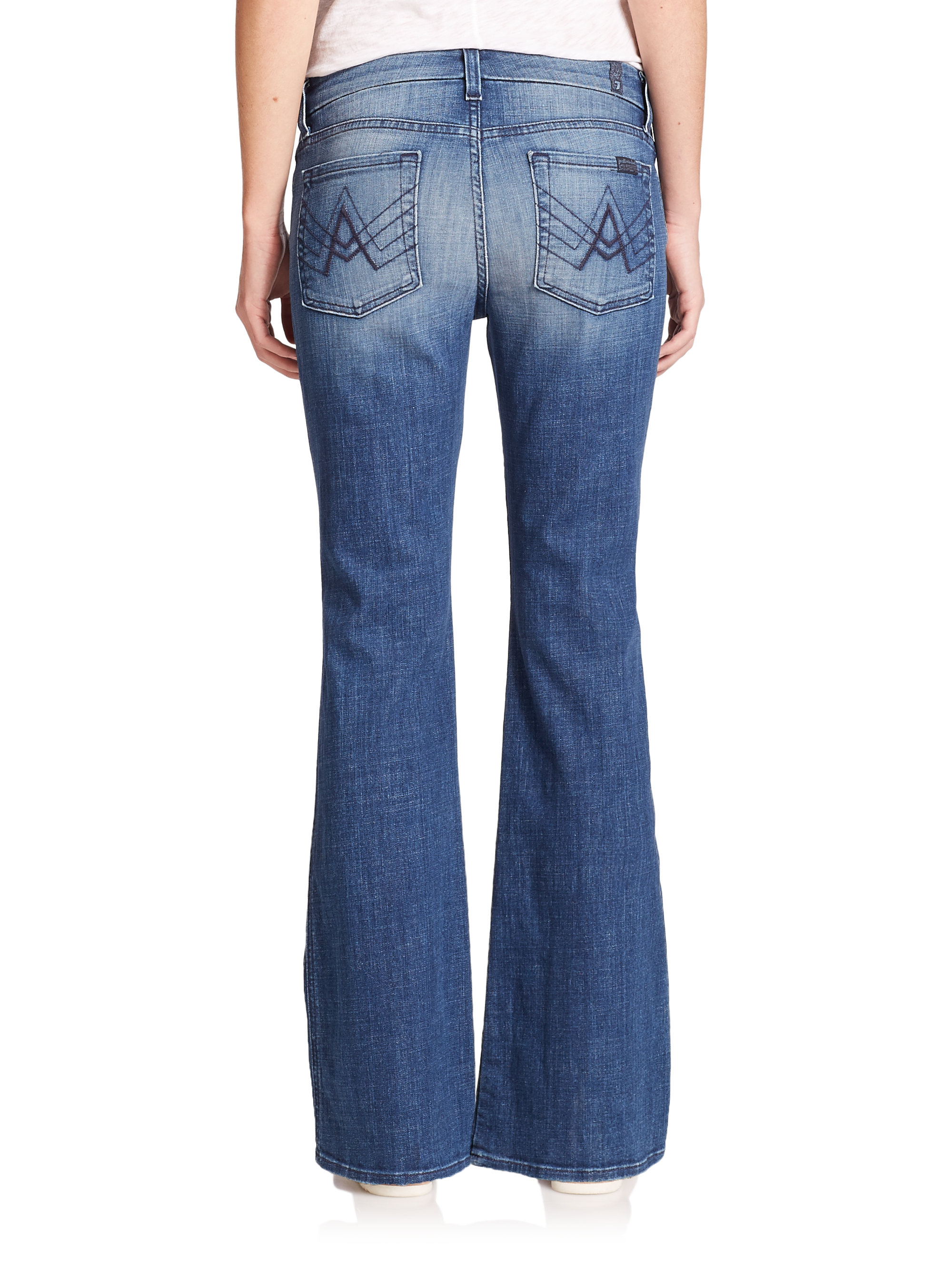 Short Inseam A-pocket Flared Jeans 