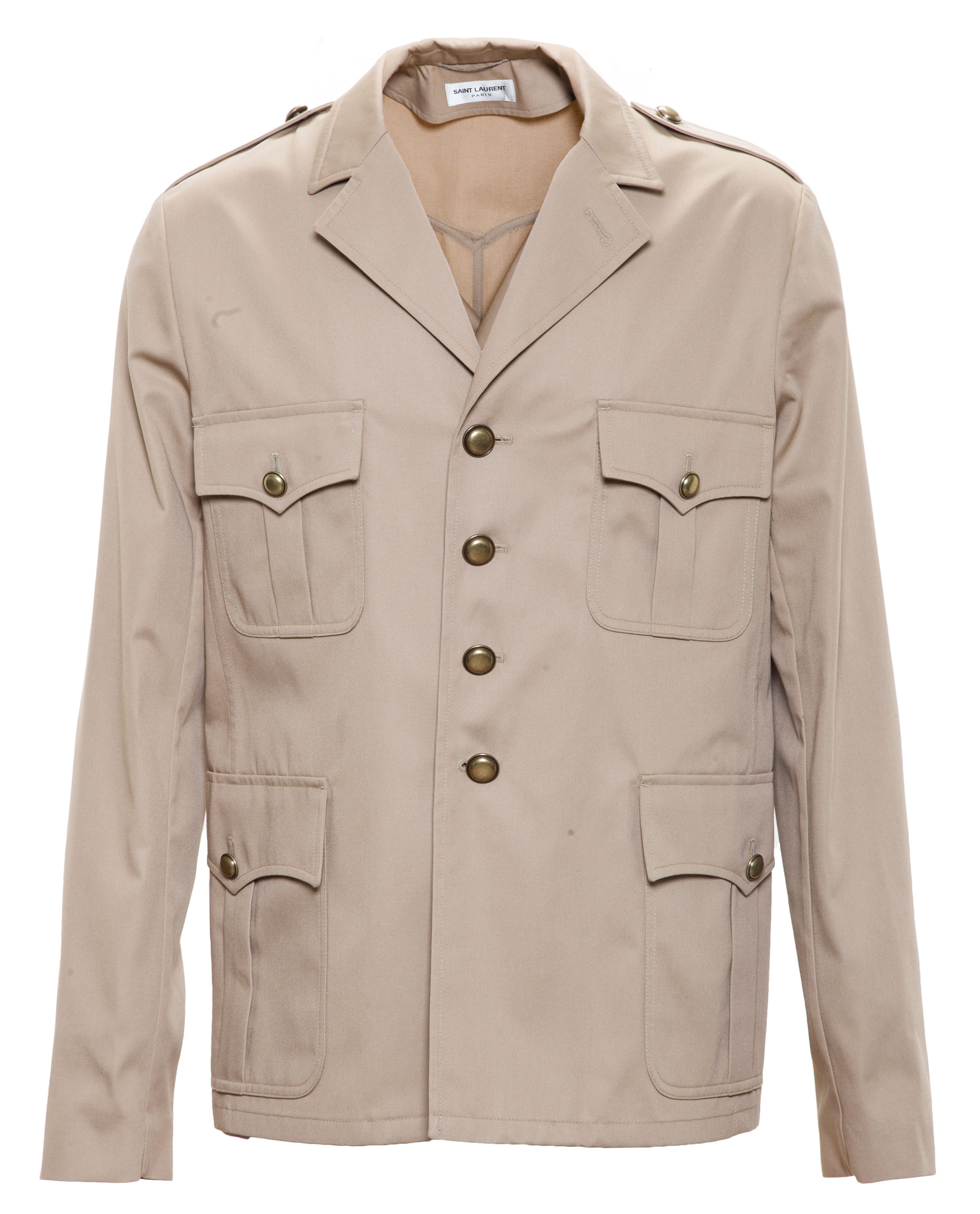 Saint Laurent Safari Jacket in Beige (Natural) for Men - Lyst