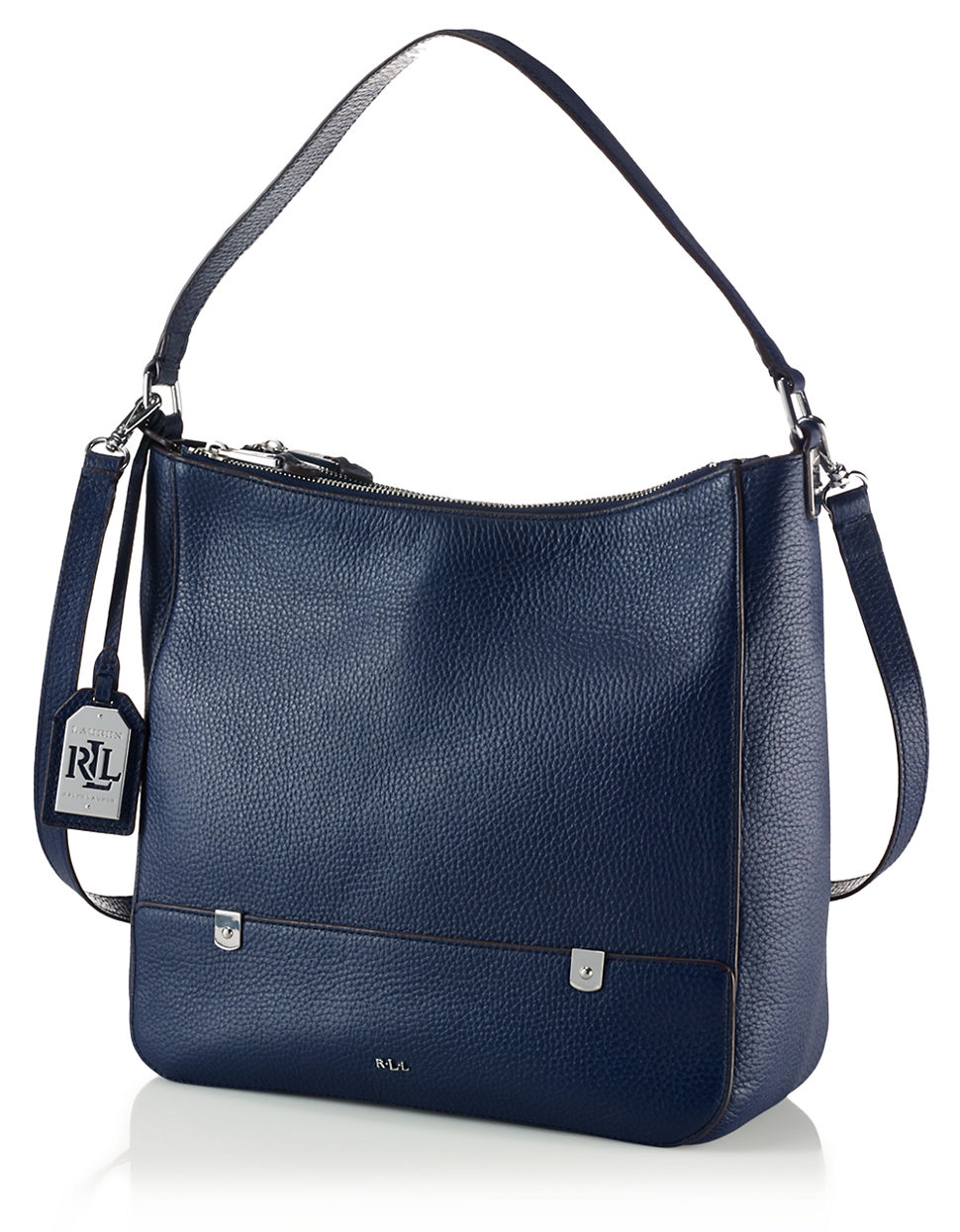 Lauren by ralph lauren Morrison Leather Hobo Bag in Blue Lyst