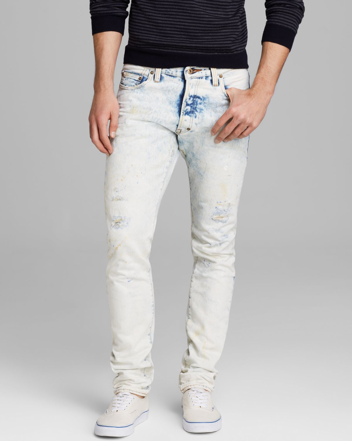white wash denim jeans