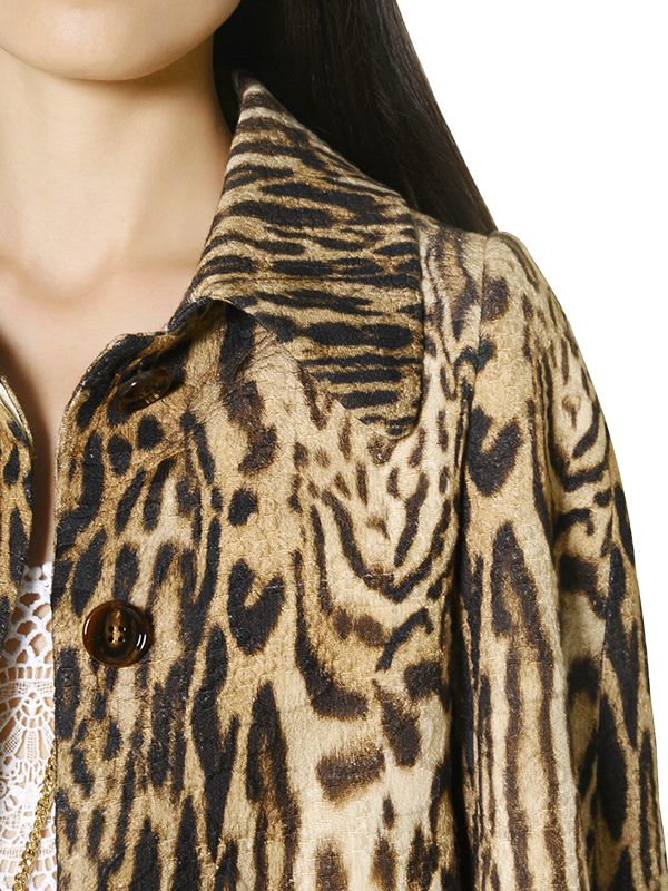 Chloé Leopard Printed Cotton Jacquard Jacket - Lyst