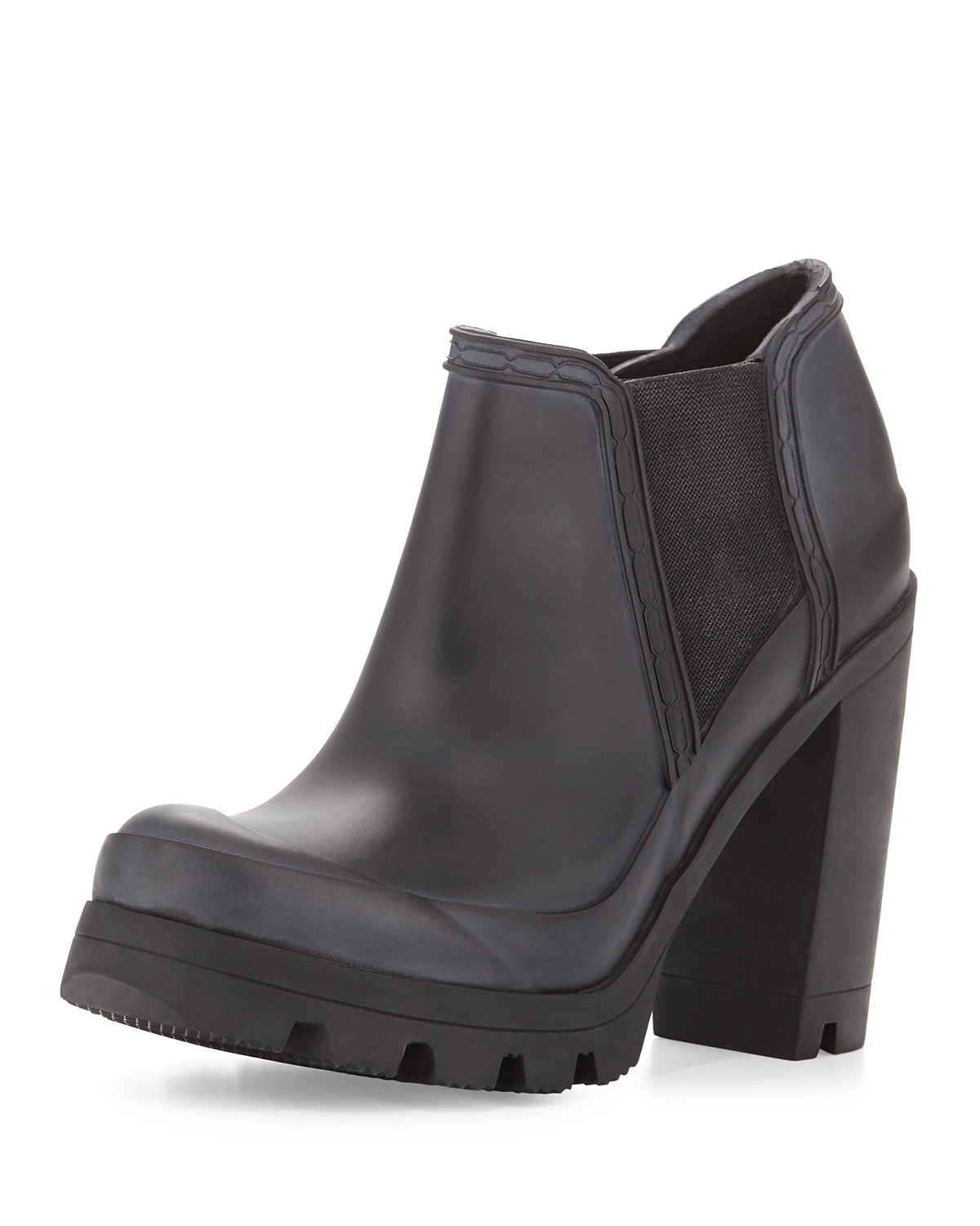 rubber boots high heel