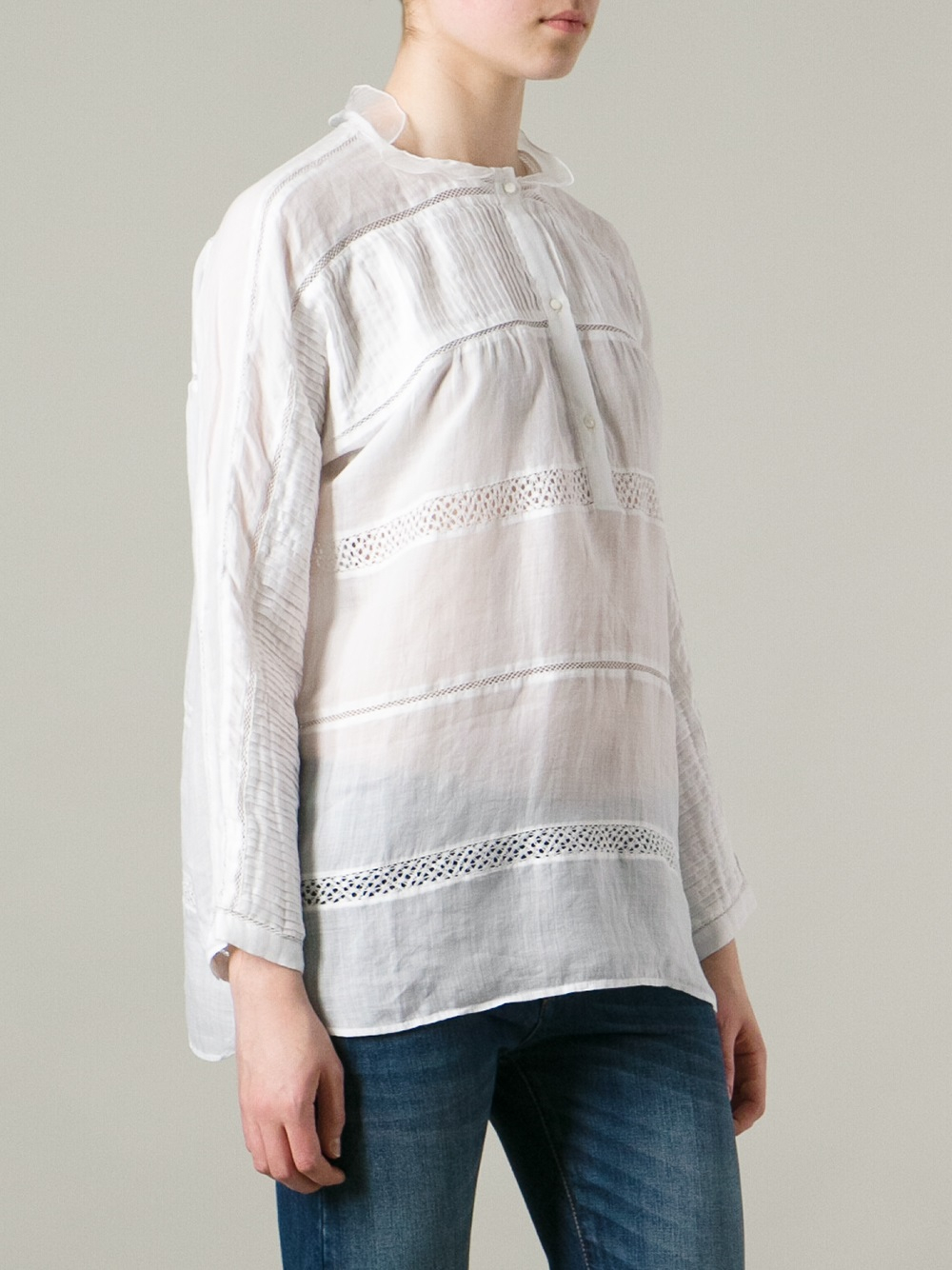 marant ori blouse in white lyst marant ori blouse in white lyst