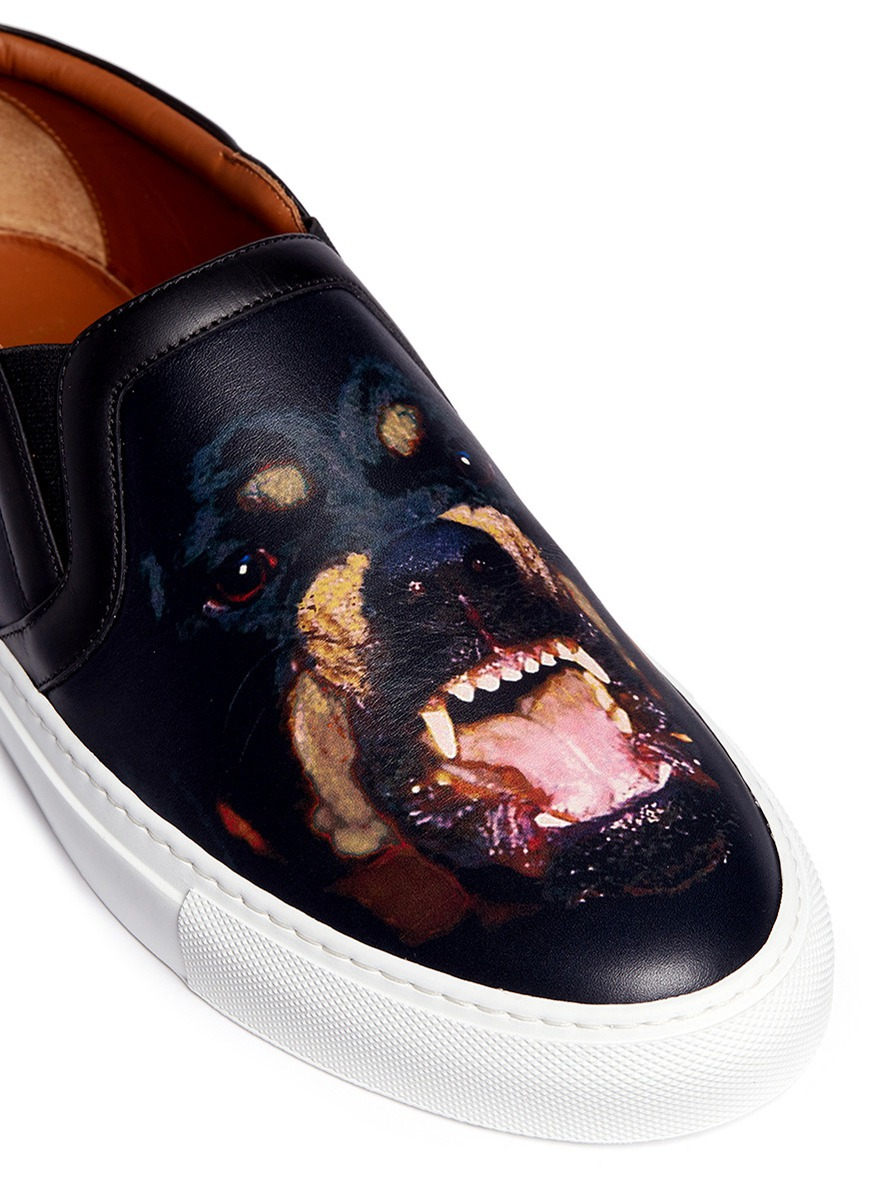 Givenchy Rottweiler Print Leather Skate 