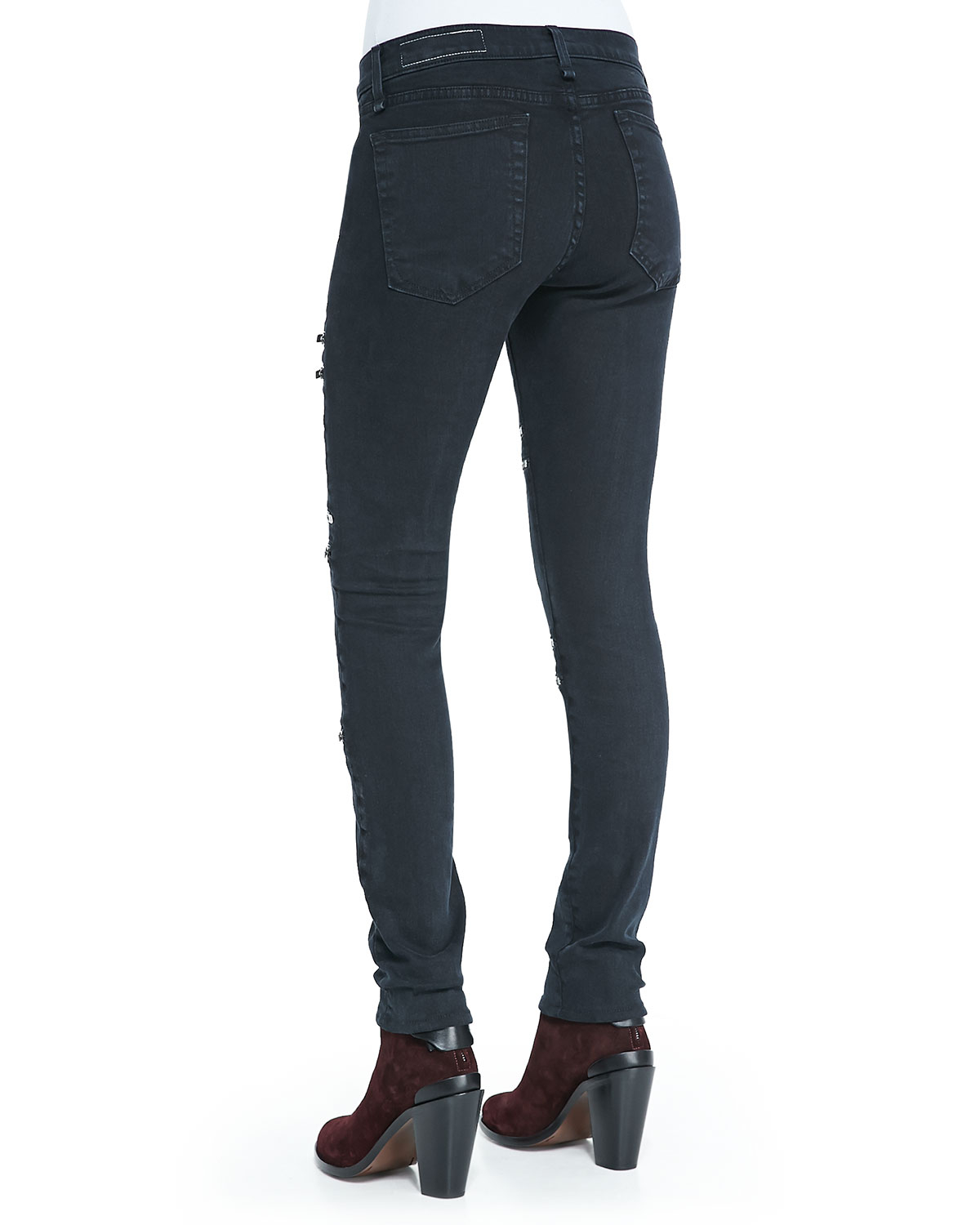 Rag & Bone Ordaz Skinny Zipper Jeans in Blue Lyst