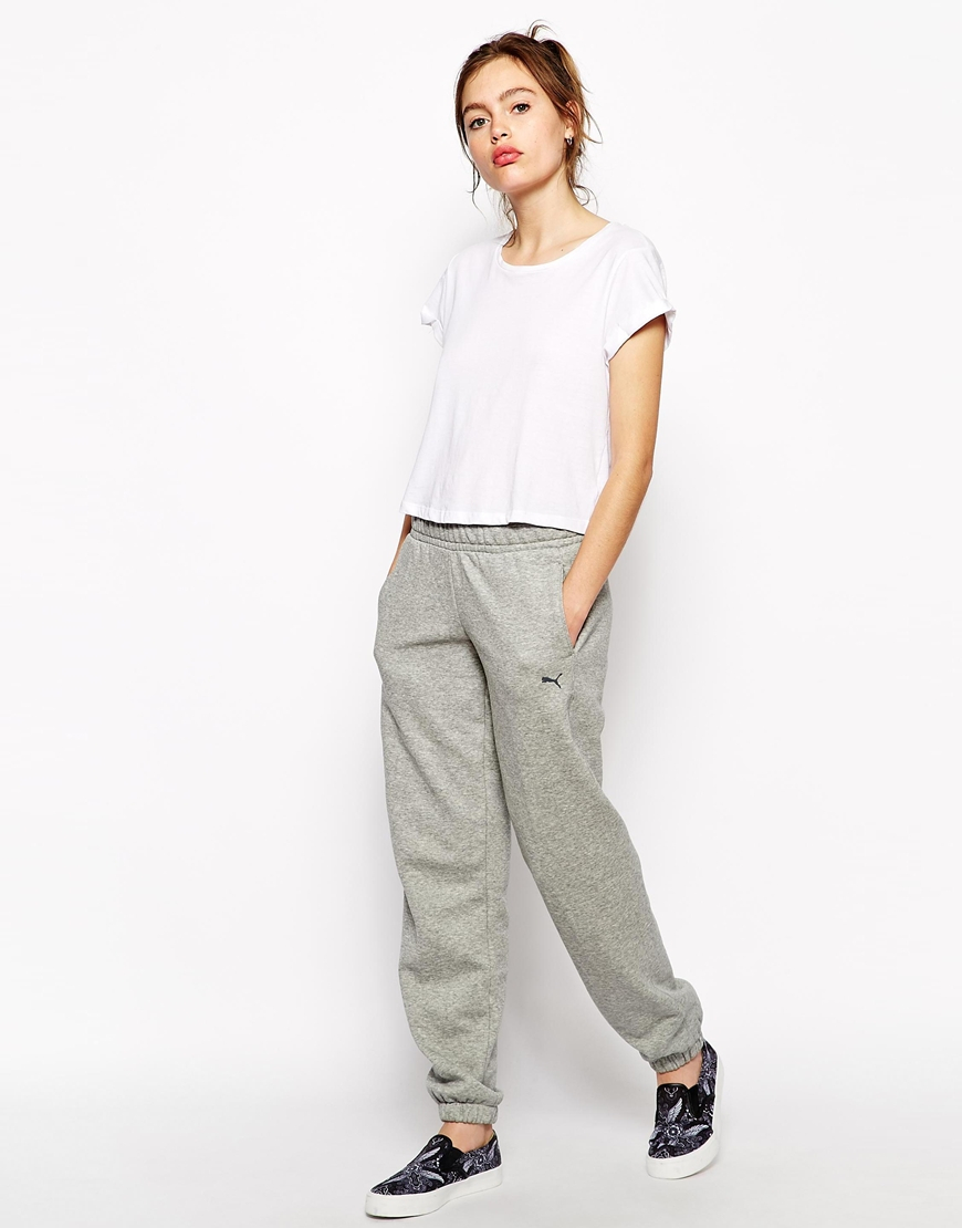 PUMA Baggy Sweatpants in Gray | Lyst