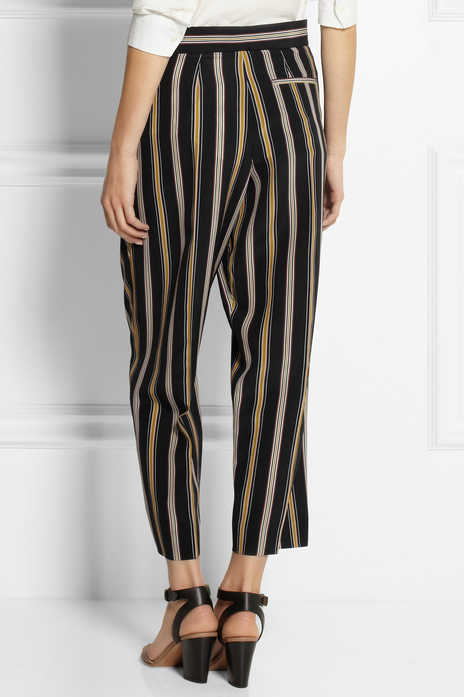 striped cropped pants