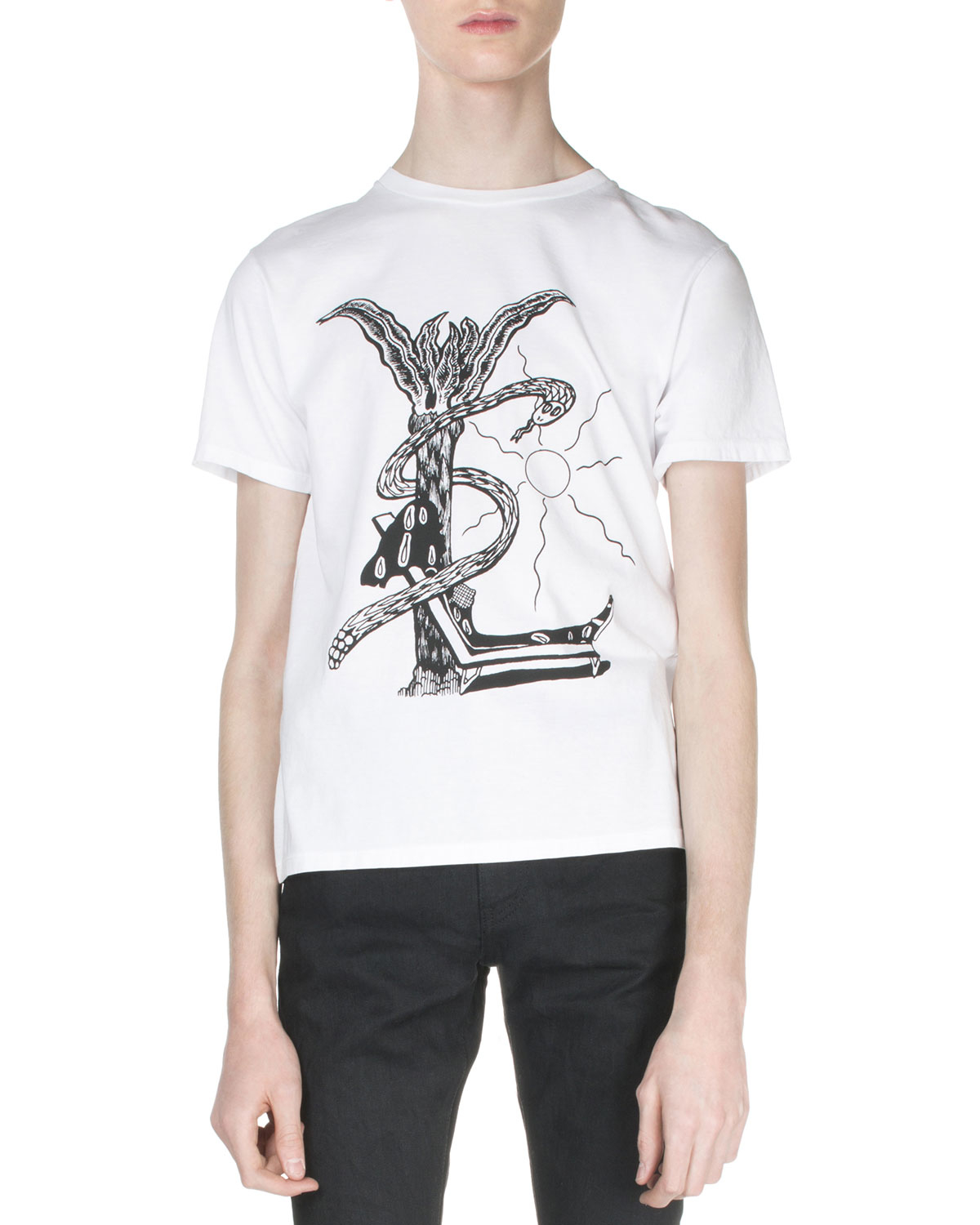 saint laurent graphic tee