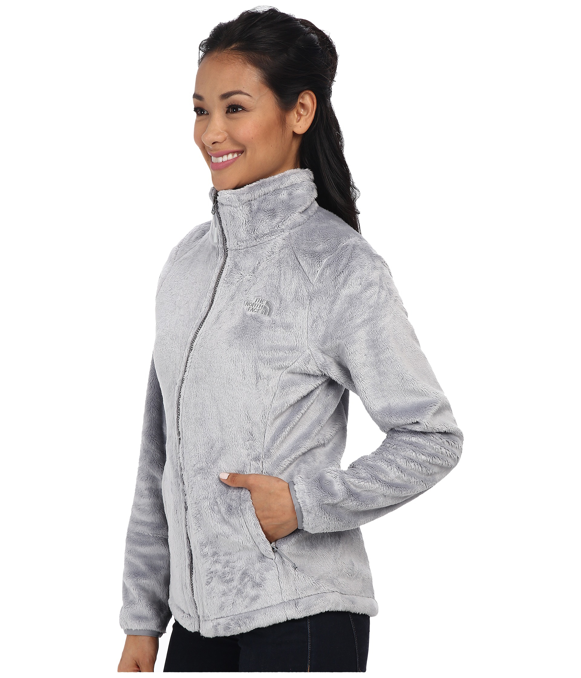 The North Face Synthetic Osito 2 Jacket In Mid Grey L Gray Lyst The North Face Synthetic Osito 2 Jacket In Mid Grey L Gray Lyst