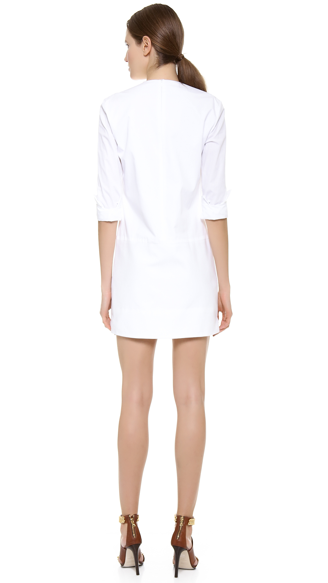 Lyst - Jenni Kayne Drop Waist Dress in White