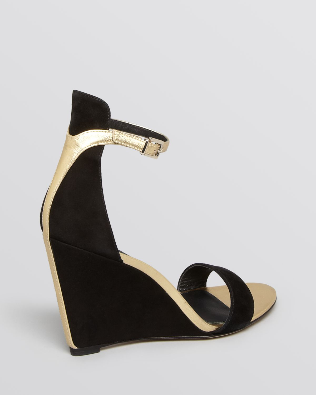 black and gold wedges