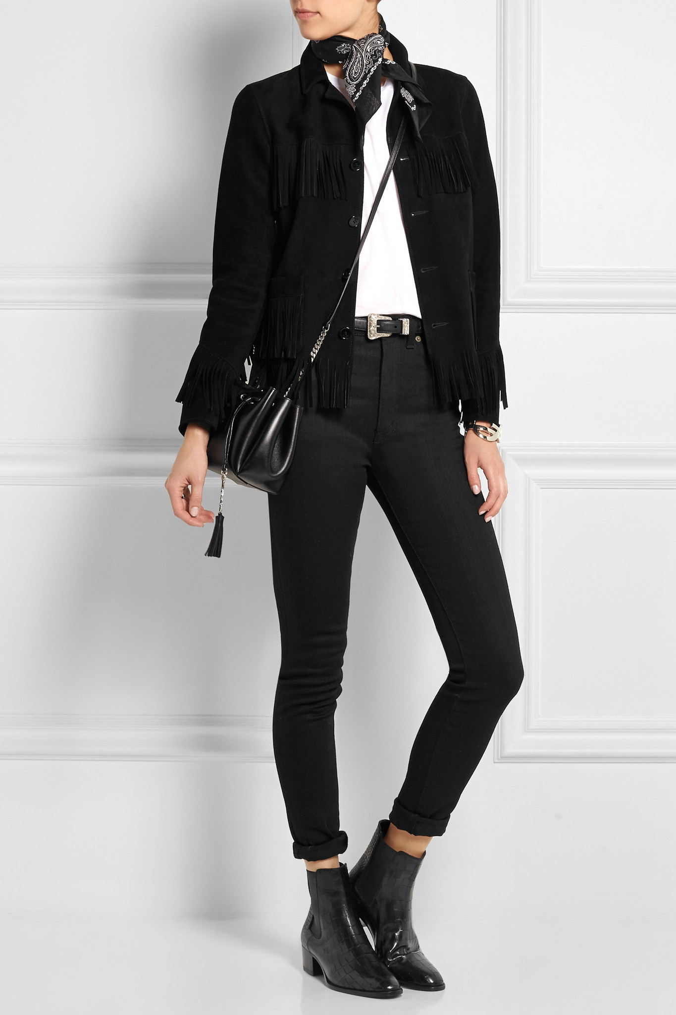 saint laurent wyatt ankle boots