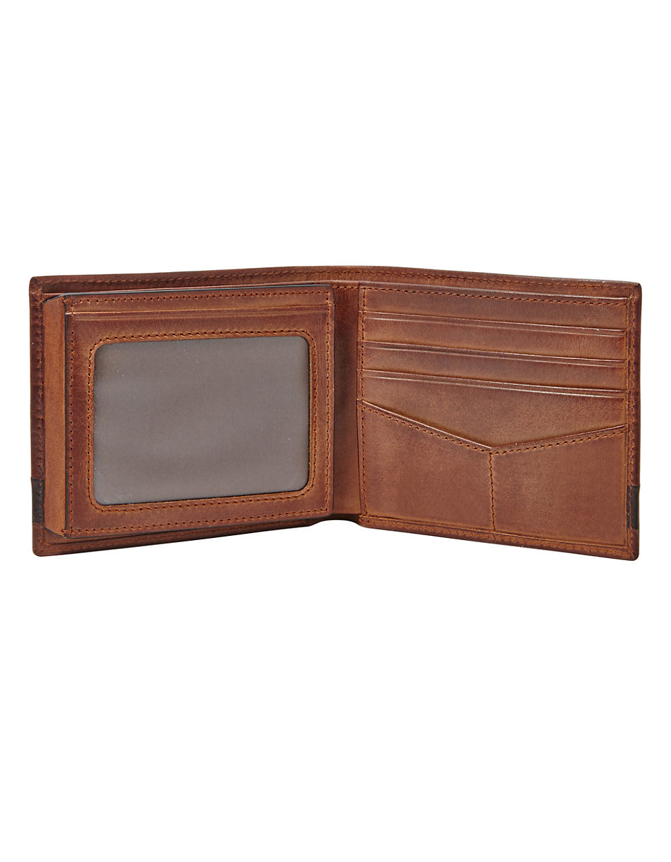Fossil Leather Bifold Wallet in Brown for Men Lyst