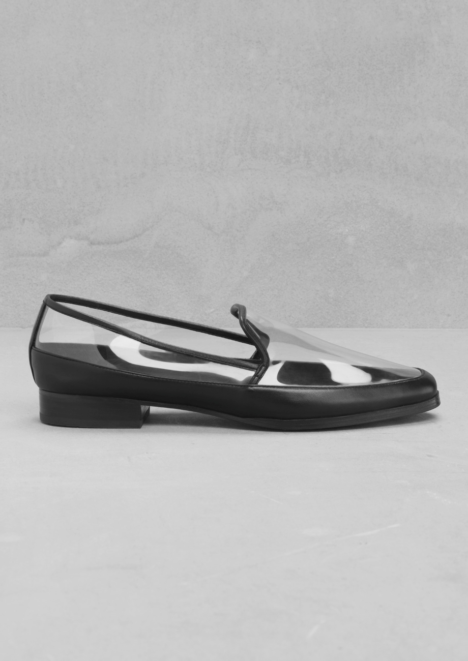 transparent loafers