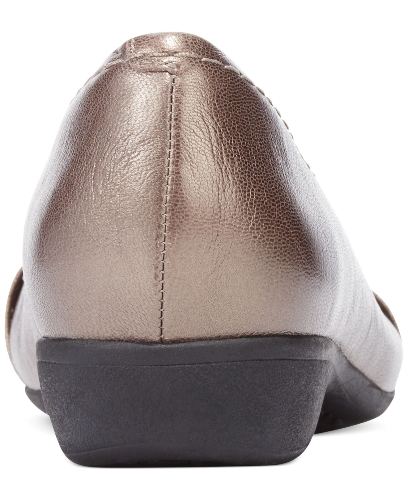 clarks gray flats