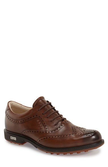 ecco wingtip golf shoes
