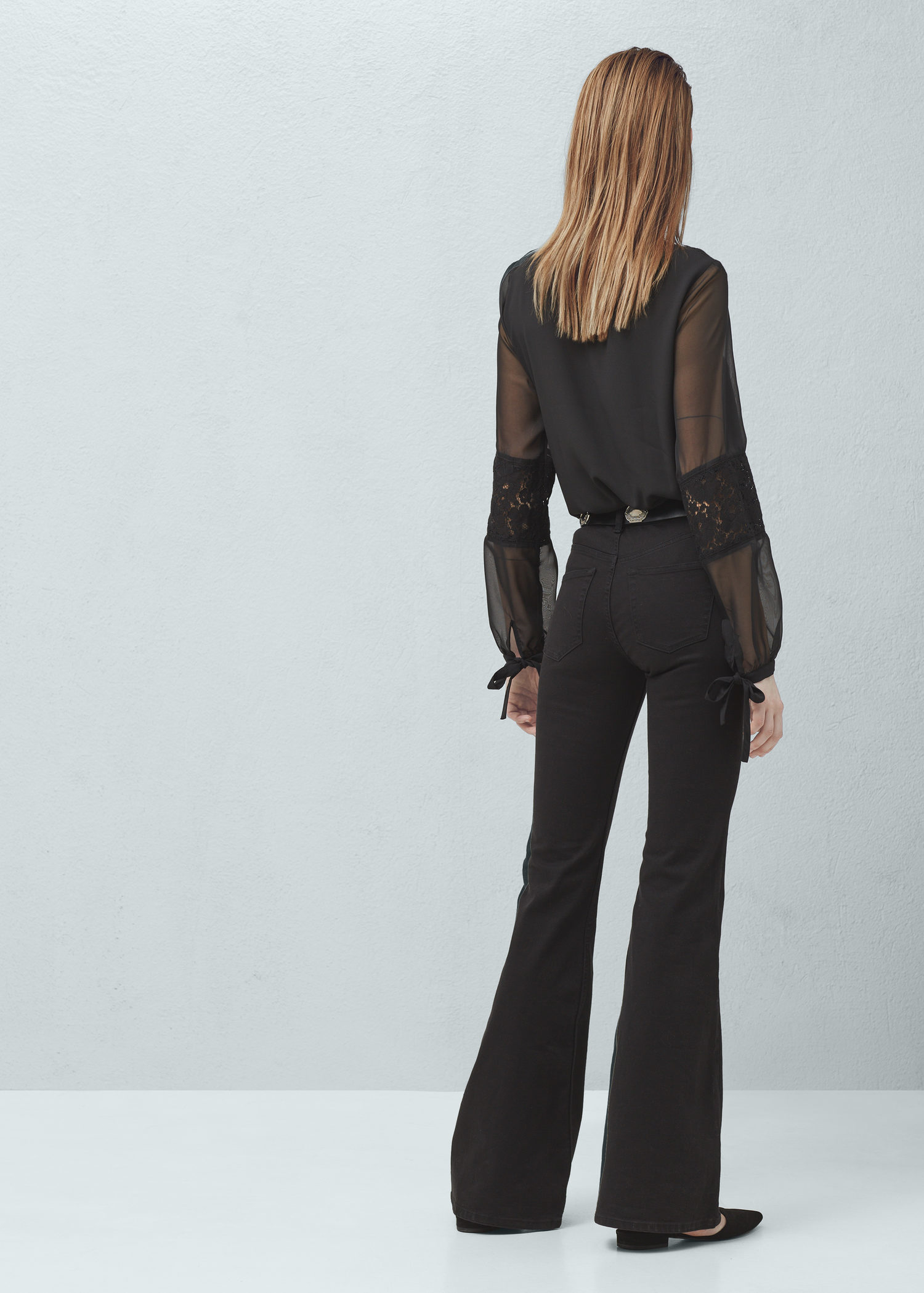 mango high waist flared jeans
