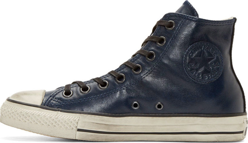 navy high top sneakers