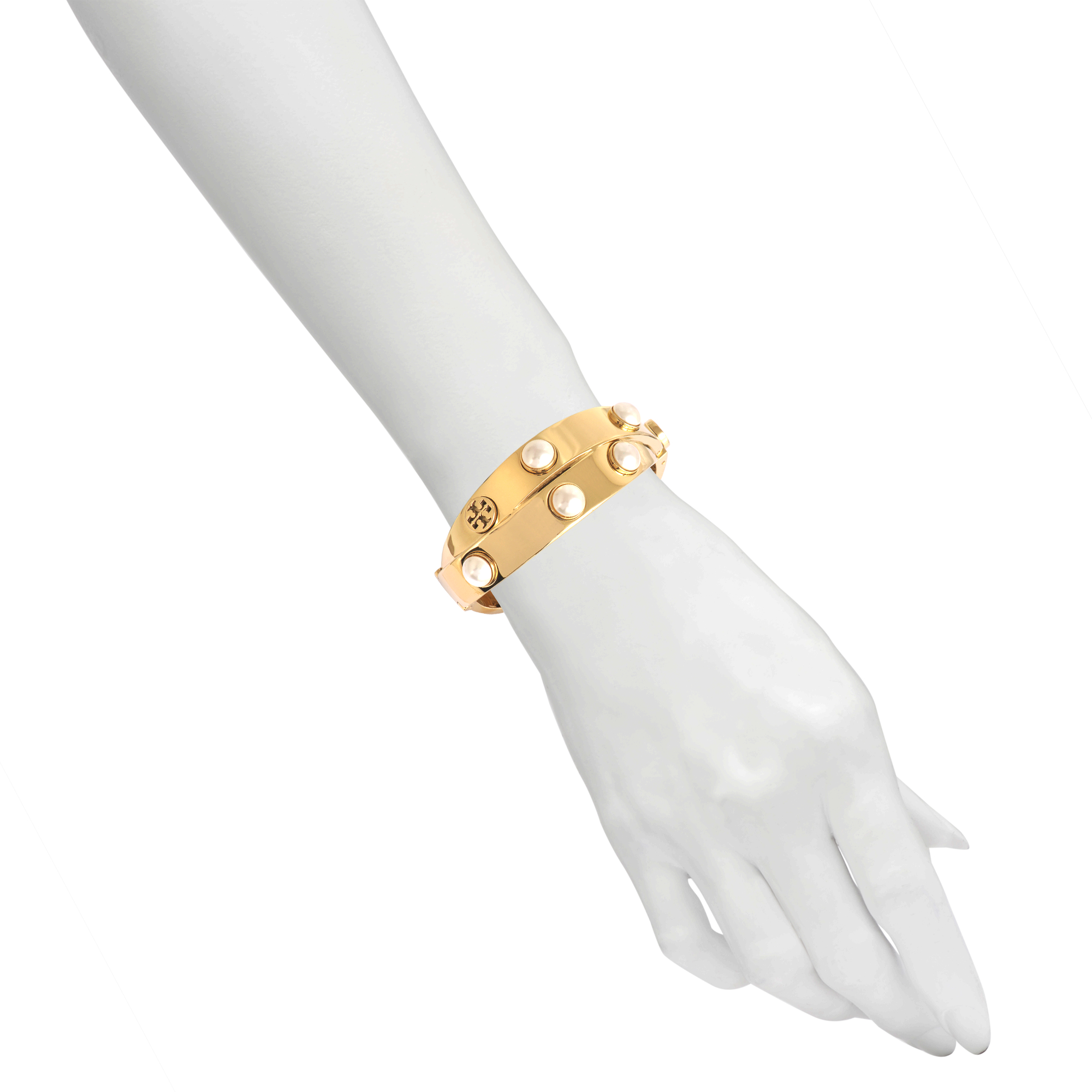 Tory Burch Pearl Metal Double Wrap Bracelet in Metallic Lyst