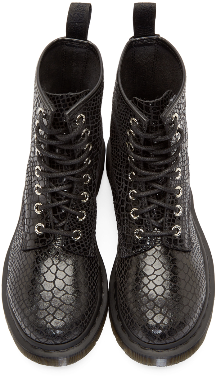 dr martens snakeskin shoes