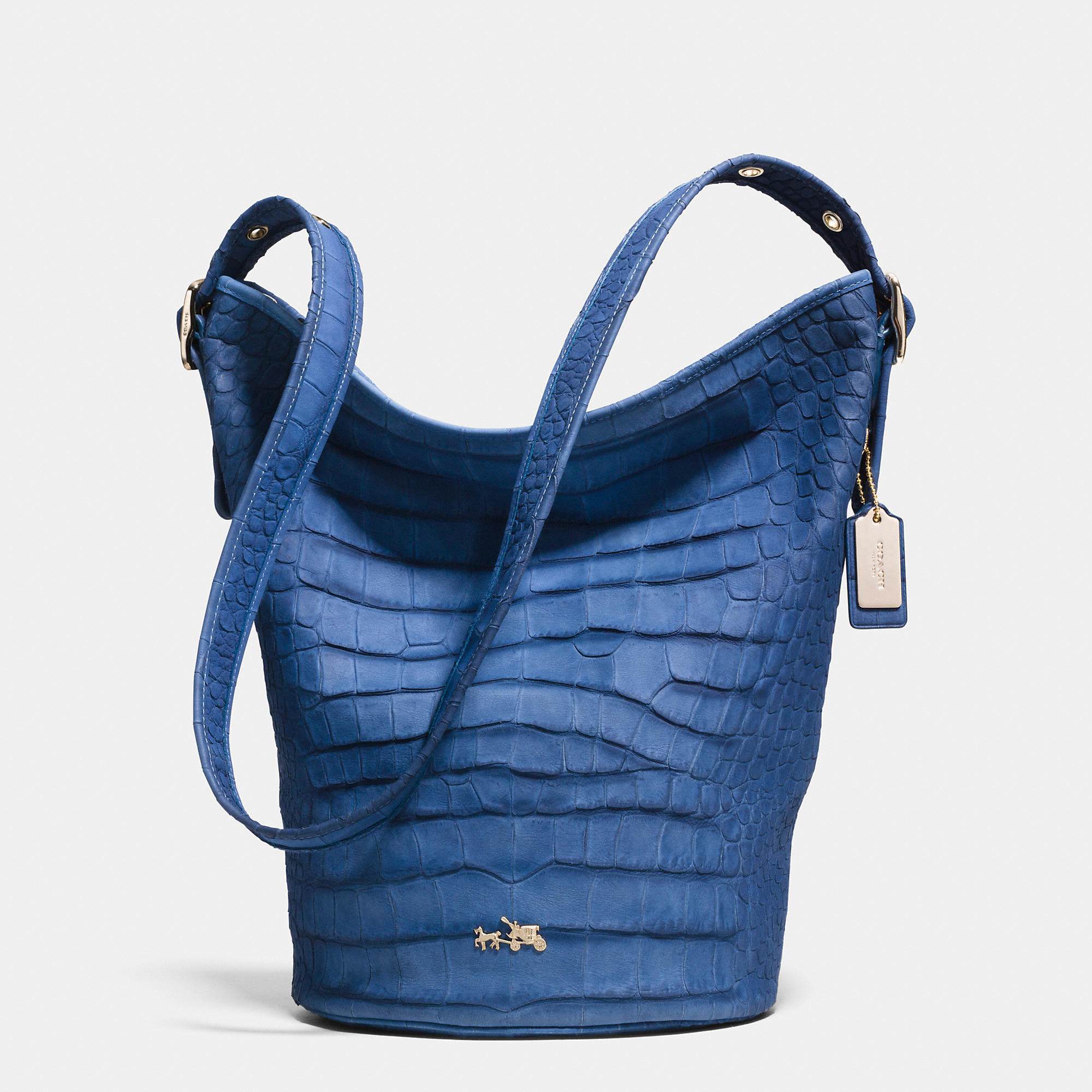 Coach Leather Shoulder bag Handbag Purse Denim Blue F17116 NWT $358