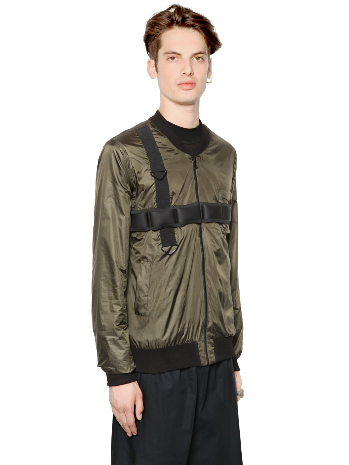 Lyst Letasca Nylon Bomber Jacket W/ Strap Details in Natural for Men