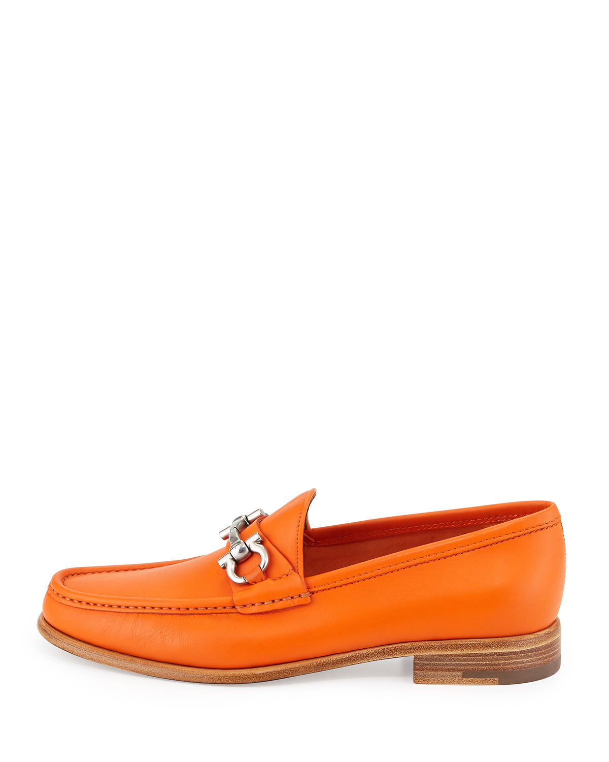 orange loafers ferragamo leather loafers in orange lyst orange loafers ferragamo leather loafers in orange lyst