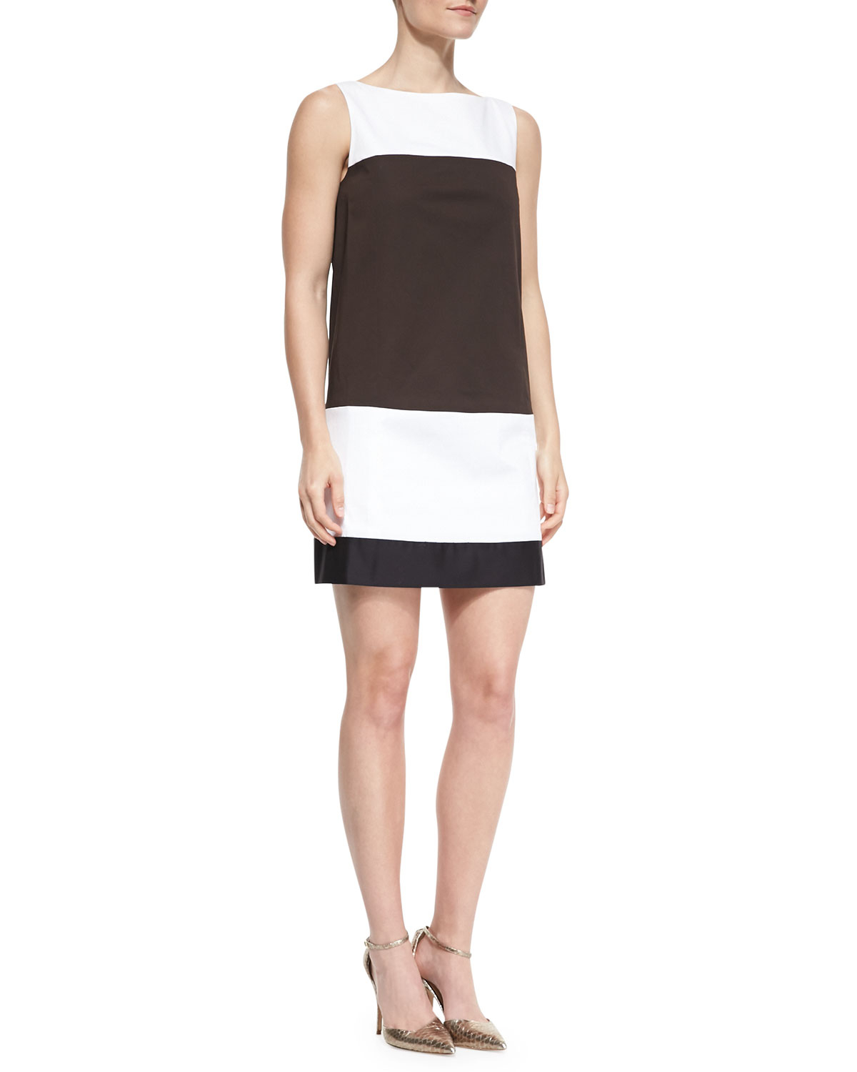 kate spade white colorblock dress
