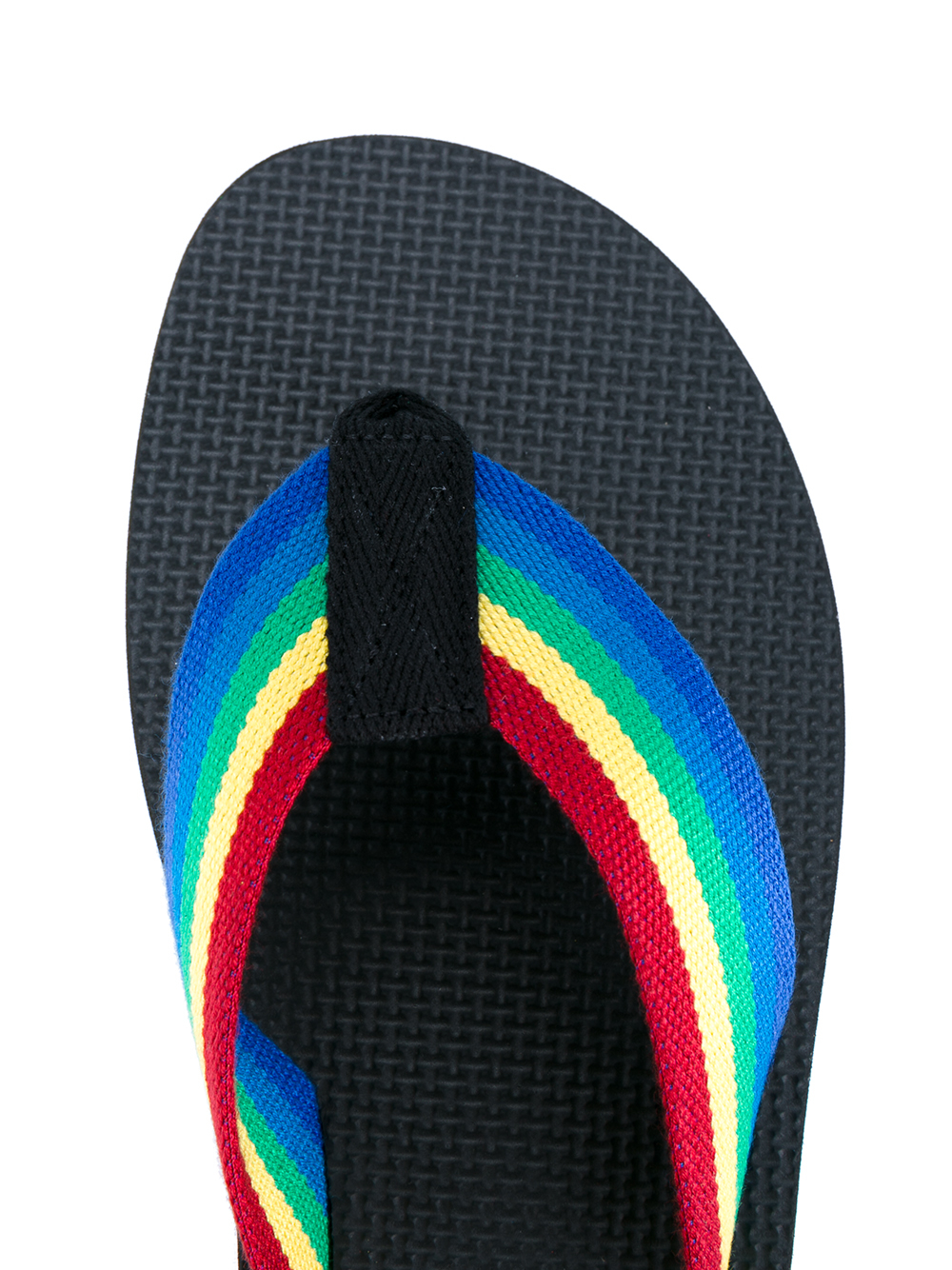 Saint Laurent Rainbow Flipflops in Black Lyst
