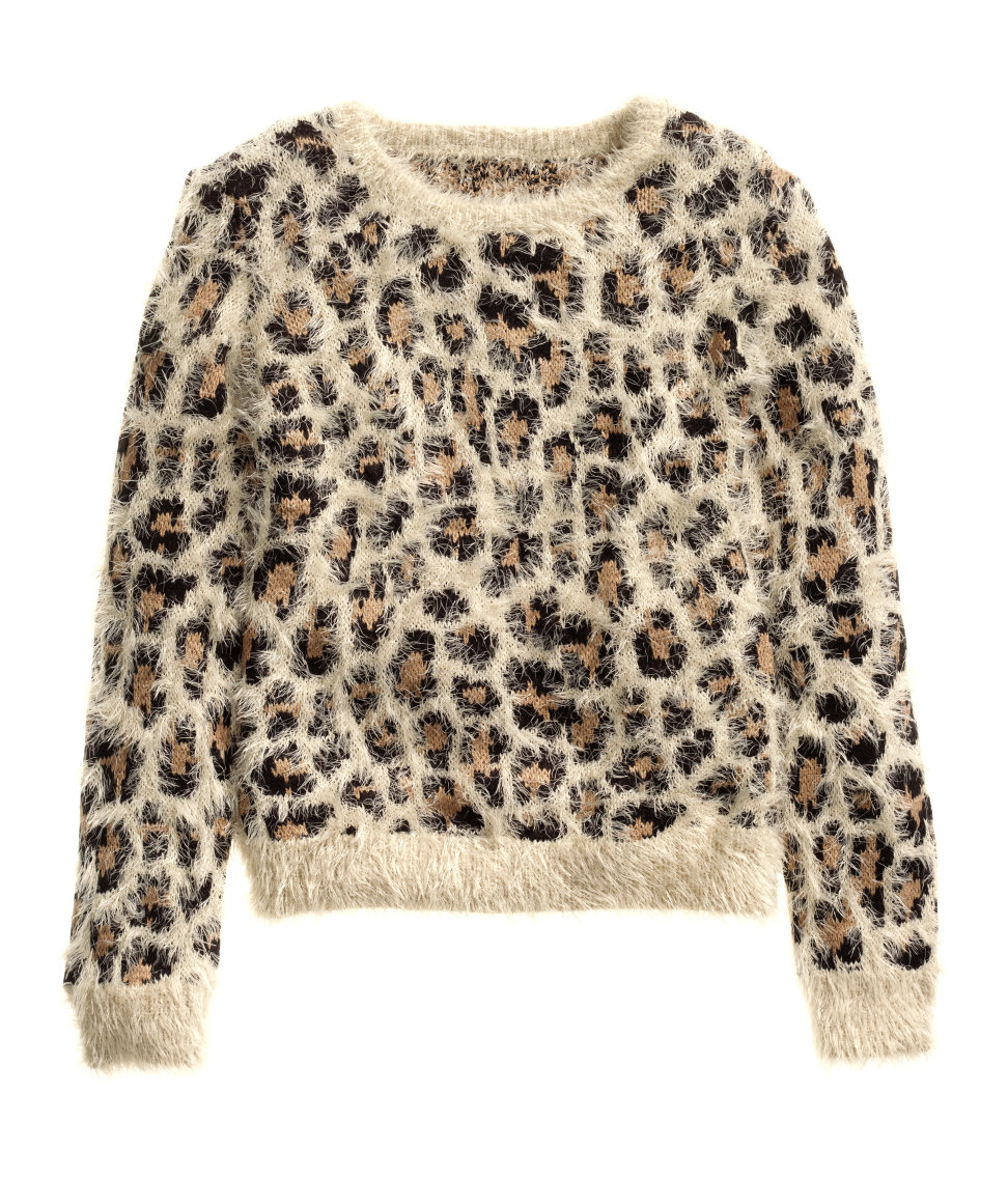 Леопардовый свитер HM