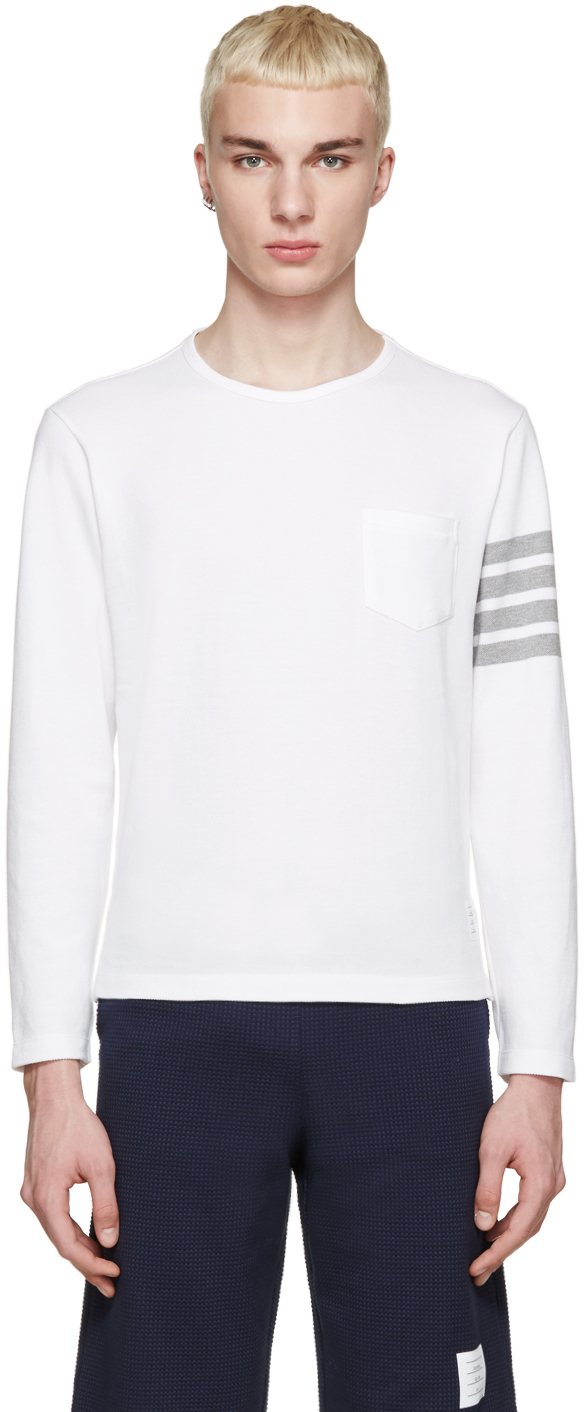 thom browne white sweater