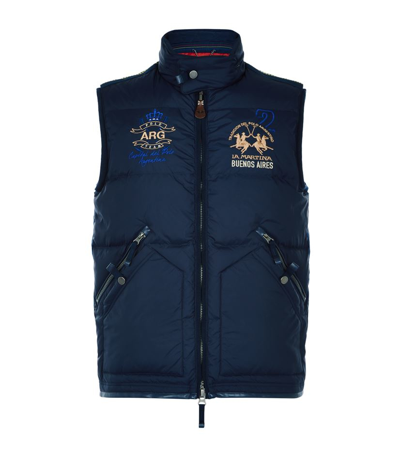 La Martina Buenos Aires Down Gilet in Blue for Men | Lyst Canada