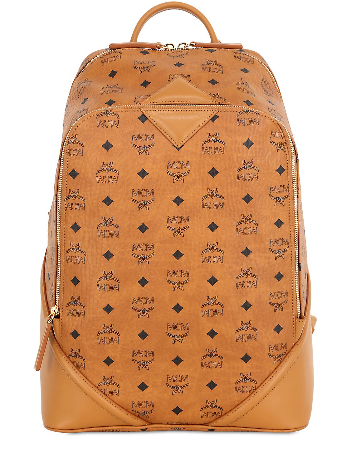 MCM Medium Duke Coated Canvas Backpack in Brown - Lyst