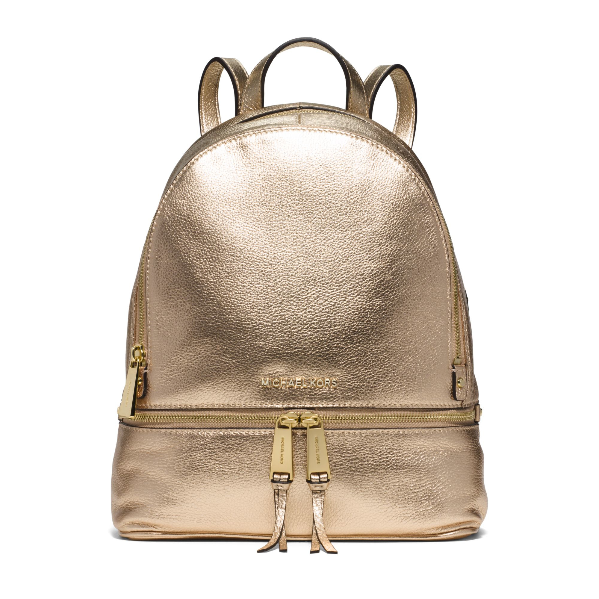 michael kors gold backpack