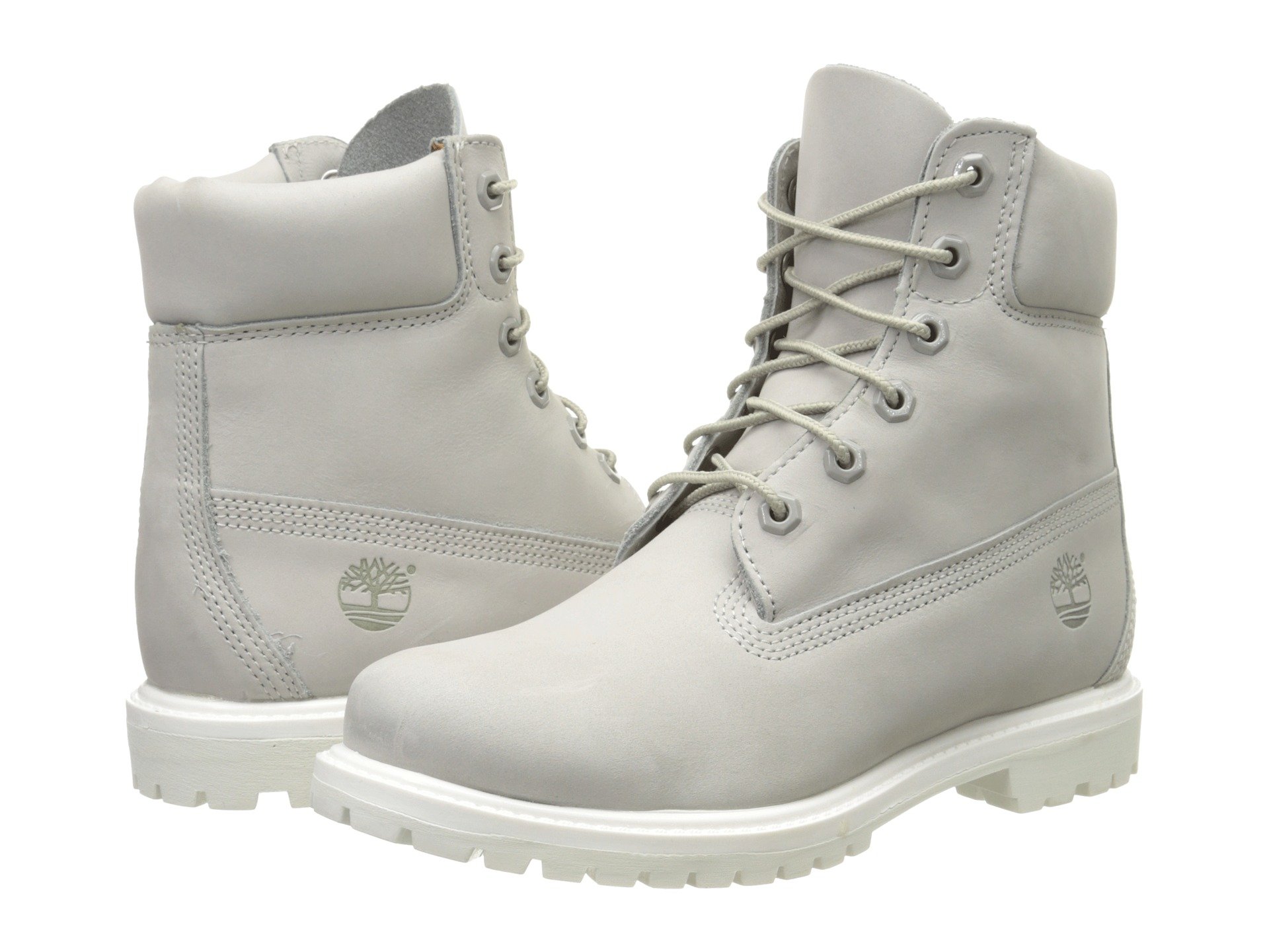 Timberland Leather 6" Premium Boot in Light Grey Nubuck (Gray) - Lyst