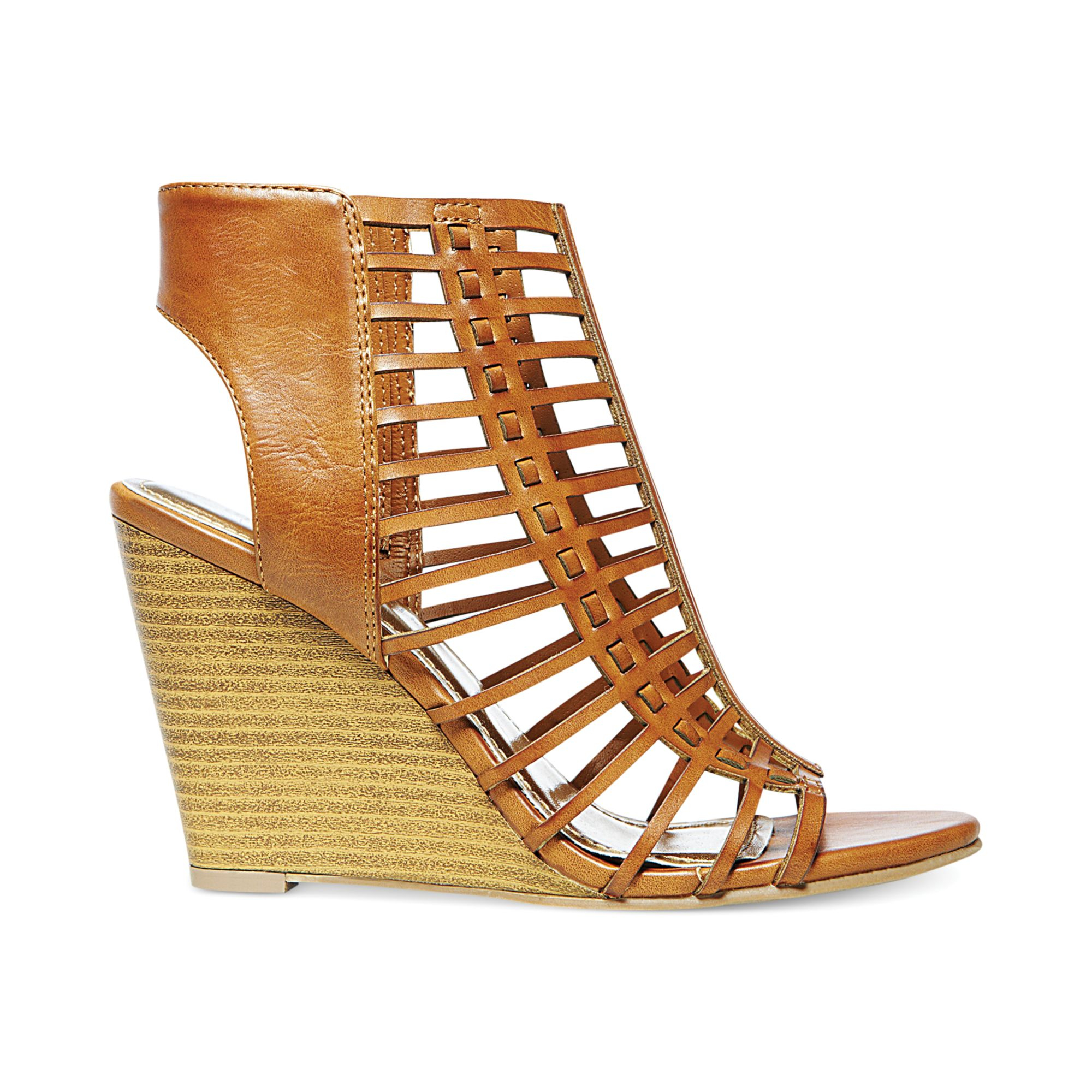 Madden Girl Coasterr Birdcage Wedge Sandals in Cognac (Brown) Lyst